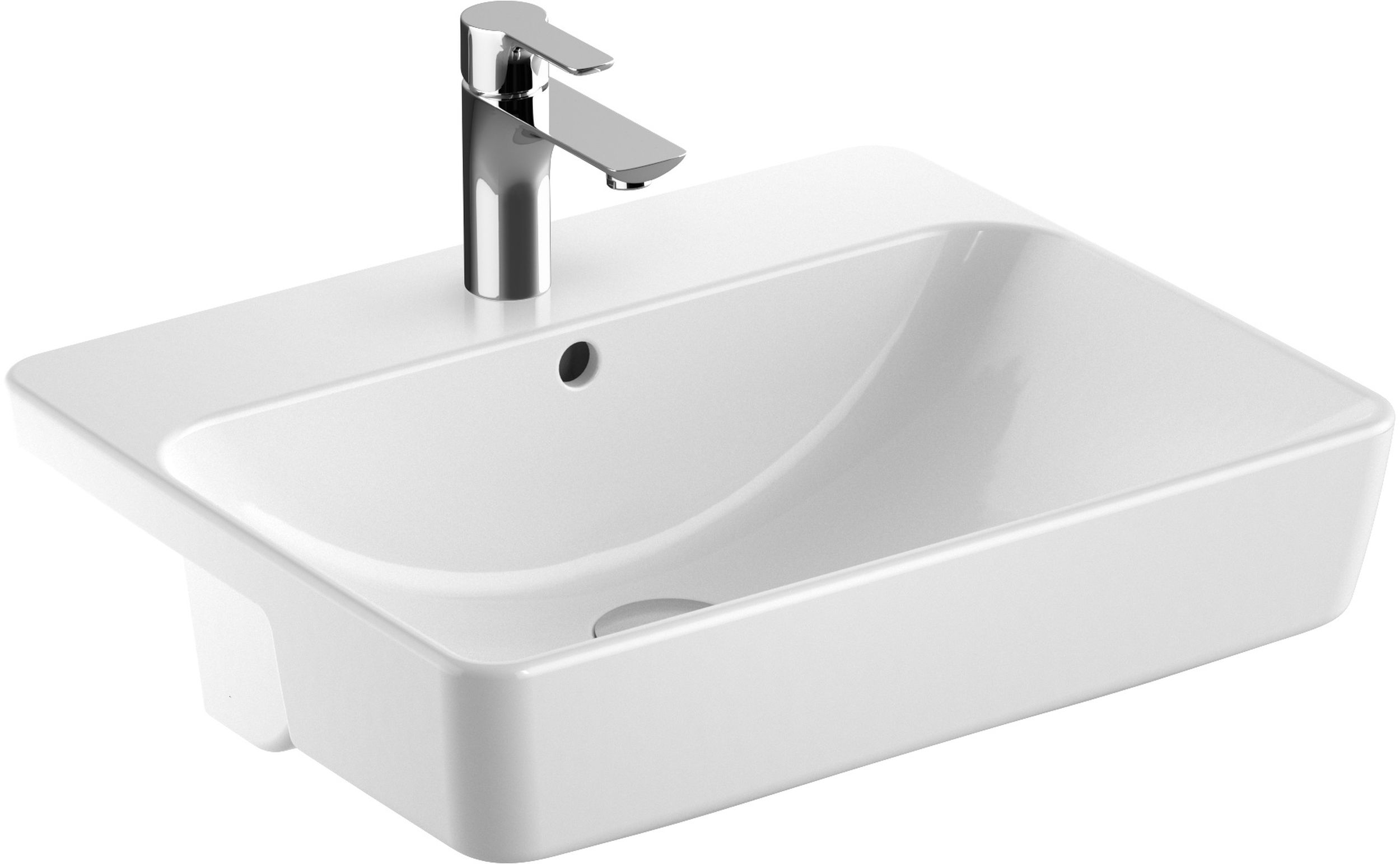Geberit Variform lavabo 55x45 cm rectangular empotrado blanco 500.681.01.1