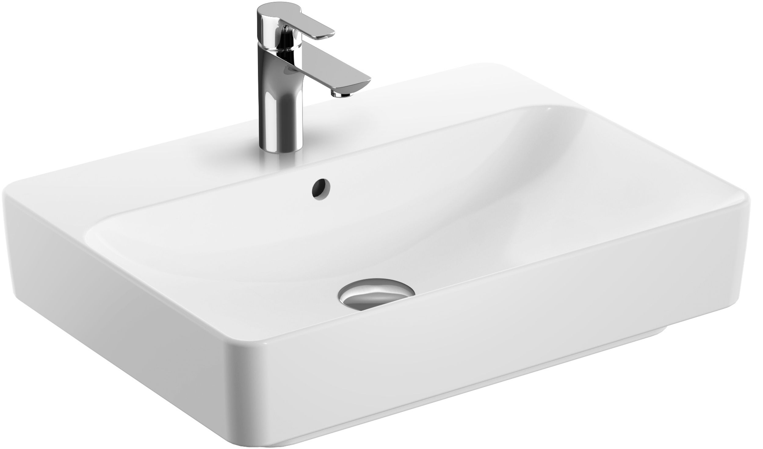 Geberit Variform lavabo 60x45 cm rectangular para mueble-sobre encimera blanco 500.780.00.2