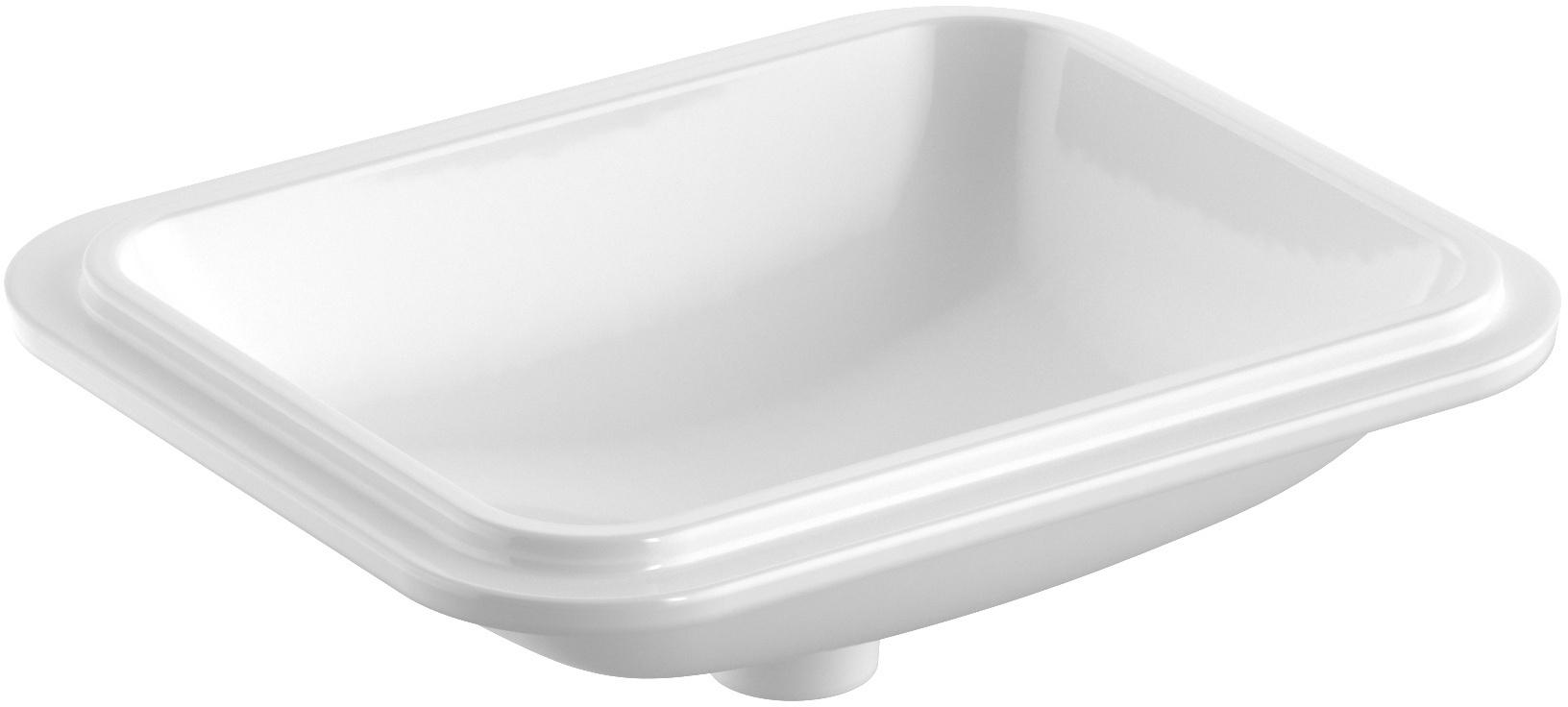 Geberit Variform lavabo 45x35 cm rectangular bajo encimera blanco 500.763.00.2