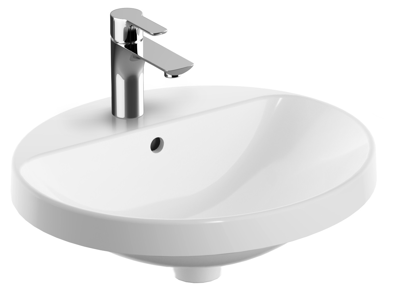 Geberit Variform lavabo 50x45 cm oval empotrado blanco 500.712.01.2