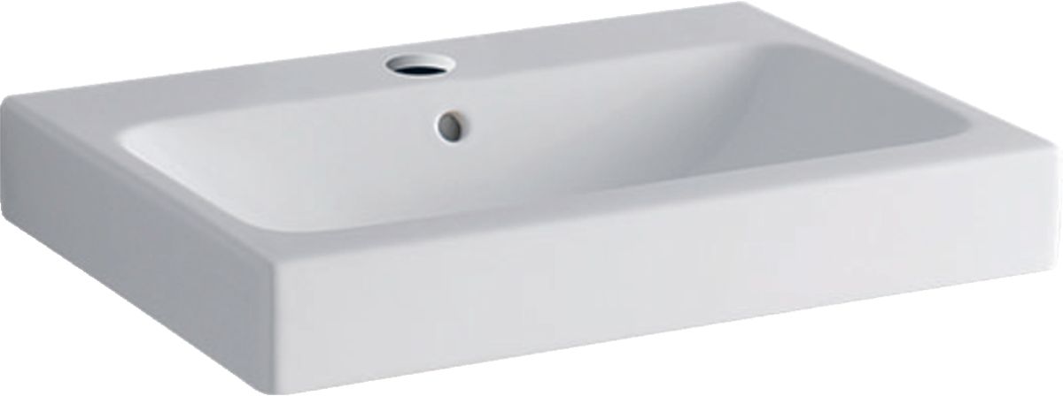 Geberit iCon lavabo 60x48 cm rectangular sobre encimera blanco brillante 124560600