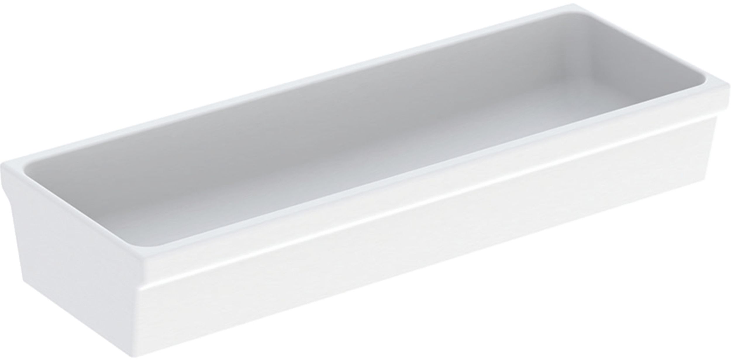 Geberit Publica lavabo 120x45 cm rectangular sobre encimera blanco brillante 500.898.00.1
