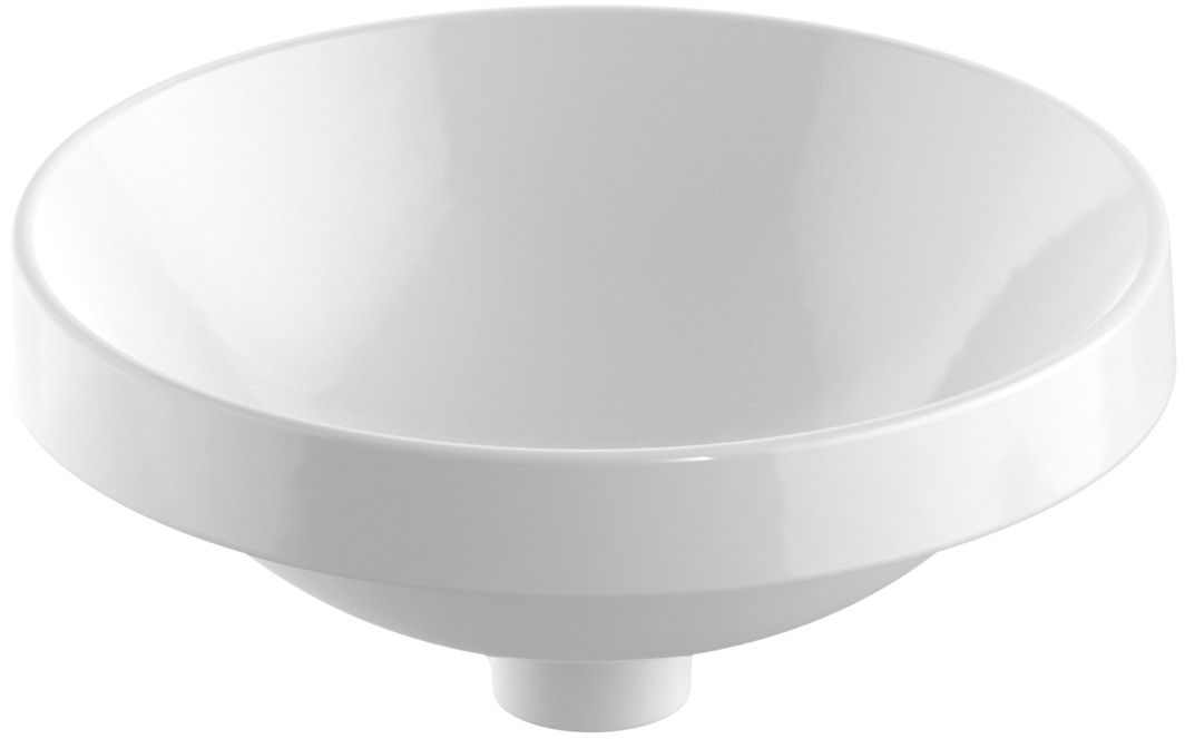 Geberit Variform lavabo 40x40 cm circular empotrado blanco 500.702.00.2