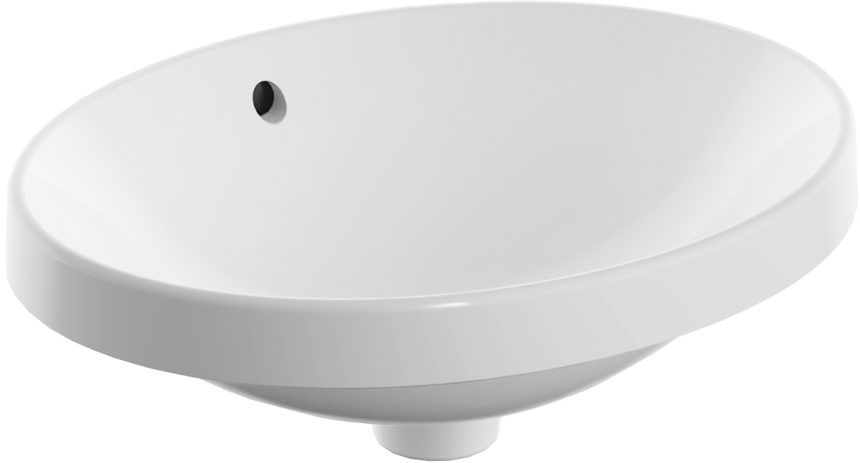 Geberit Variform lavabo 50x40 cm oval empotrado blanco 500.709.00.2