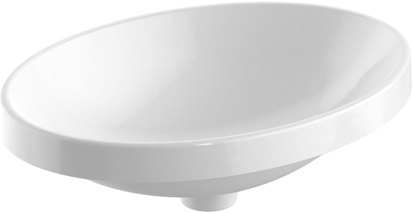 Geberit Variform lavabo 55x40 cm oval empotrado blanco brillante 500.719.00.2