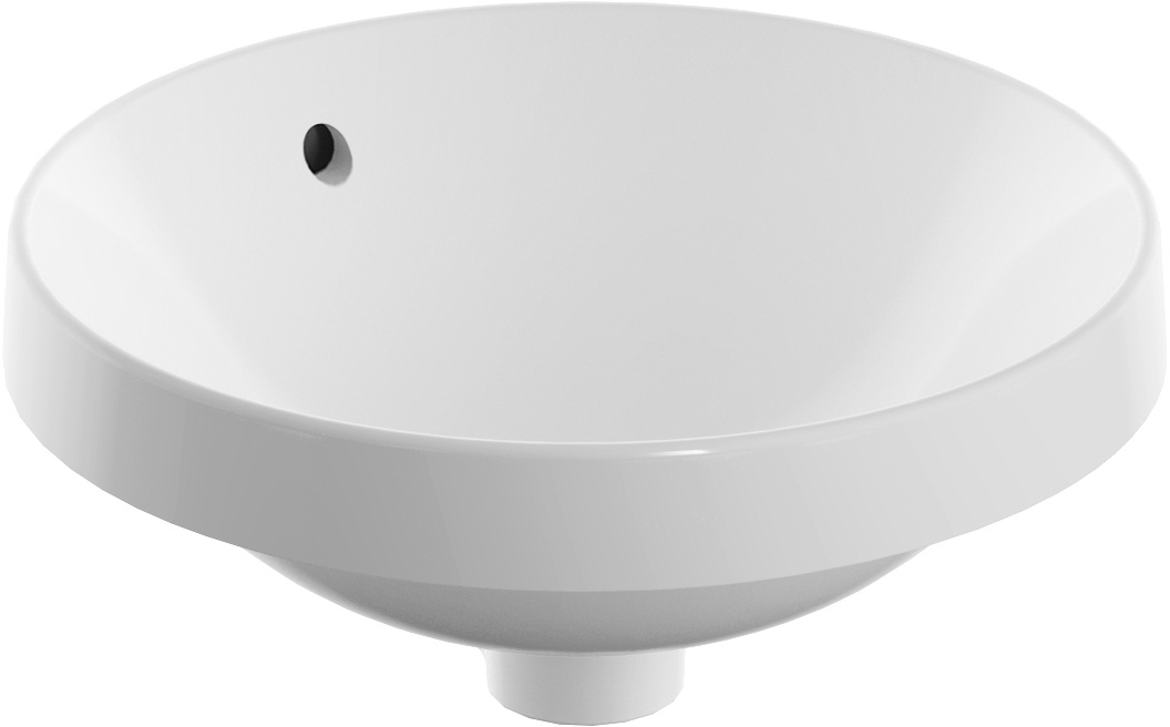 Geberit Variform lavabo 40x40 cm circular empotrado blanco 500.701.01.2