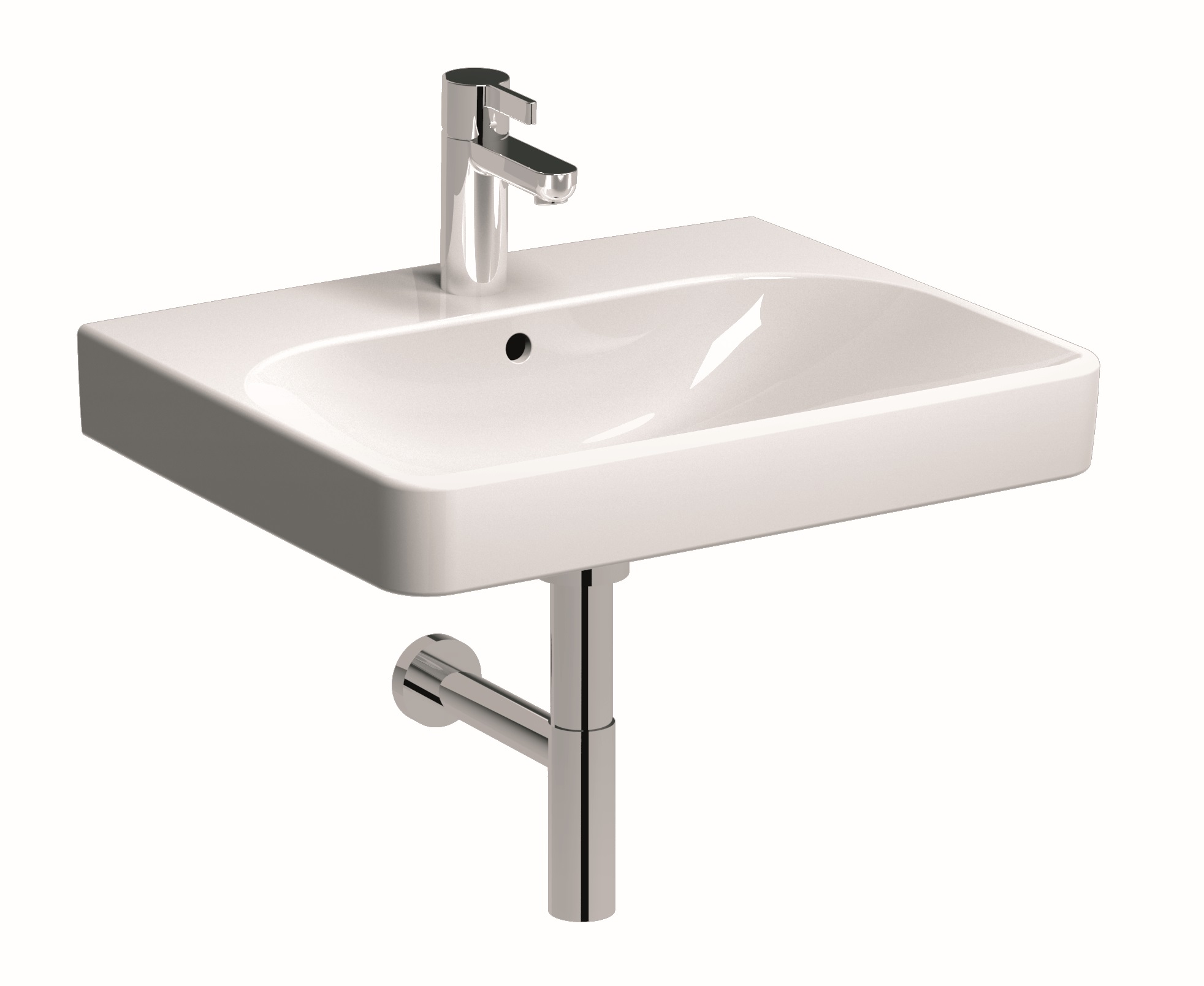 Geberit Smyle Square lavabo 60x48 cm rectangular clásico-para mueble-empotrado blanco 500.229.01.1