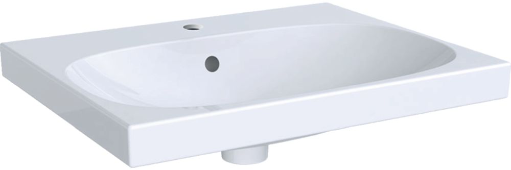 Geberit Acanto lavabo 60x48 cm rectangular para mueble blanco brillante 500.620.01.8