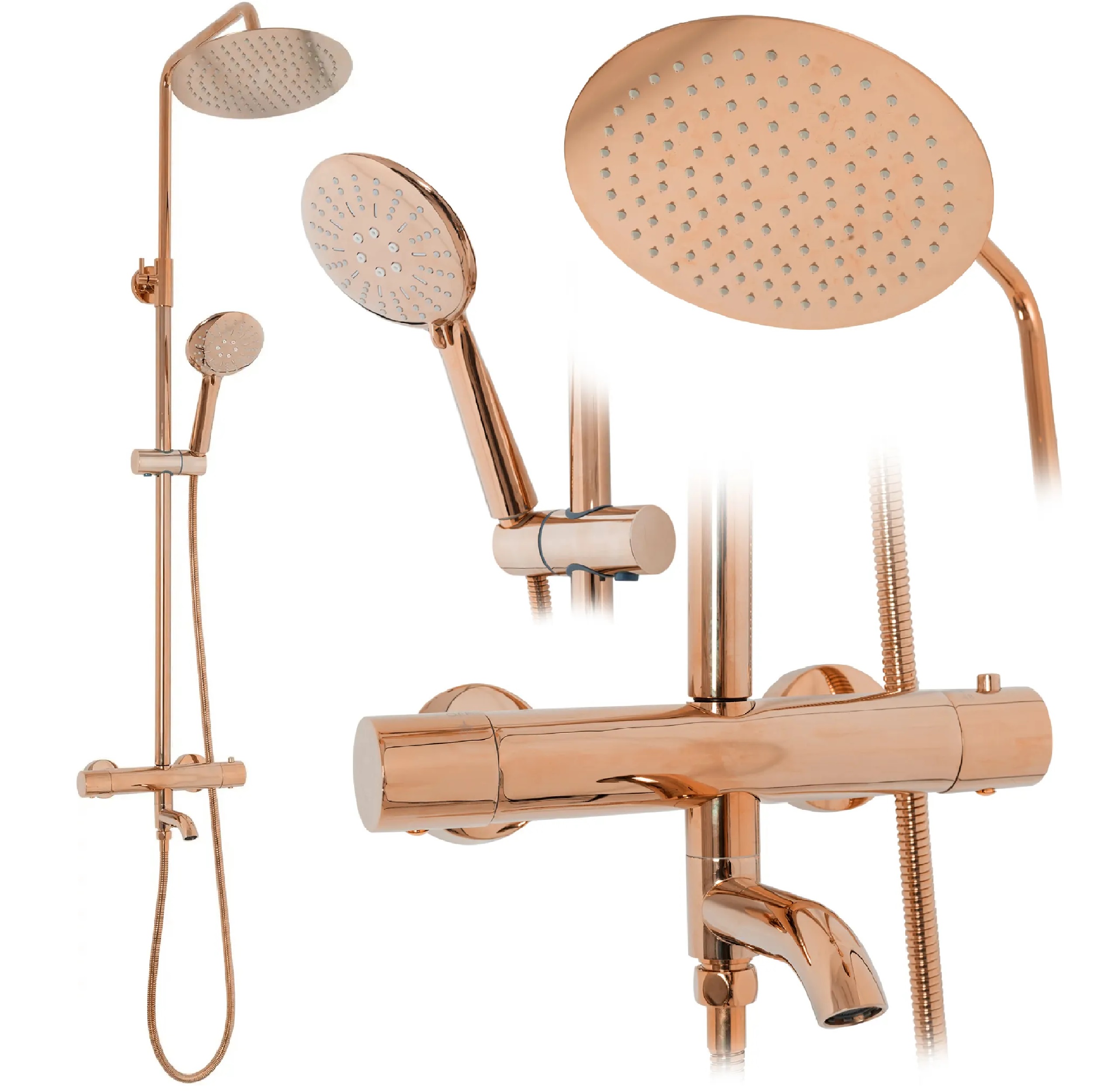 Rea Lungo conjunto bañera/ducha a pared con termostato || REA-P6606