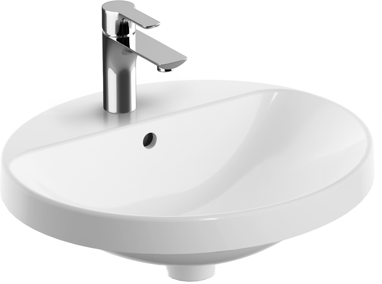 Geberit Variform lavabo 50x45 cm oval empotrado blanco 500.713.00.2