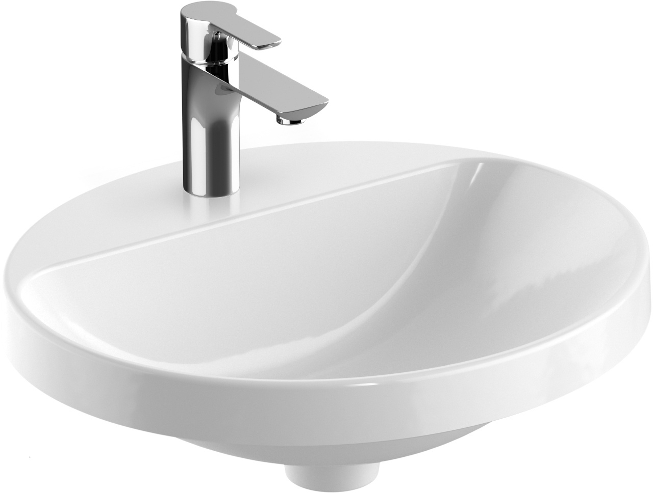 Geberit Variform lavabo 50x45 cm oval empotrado blanco 500.714.00.2