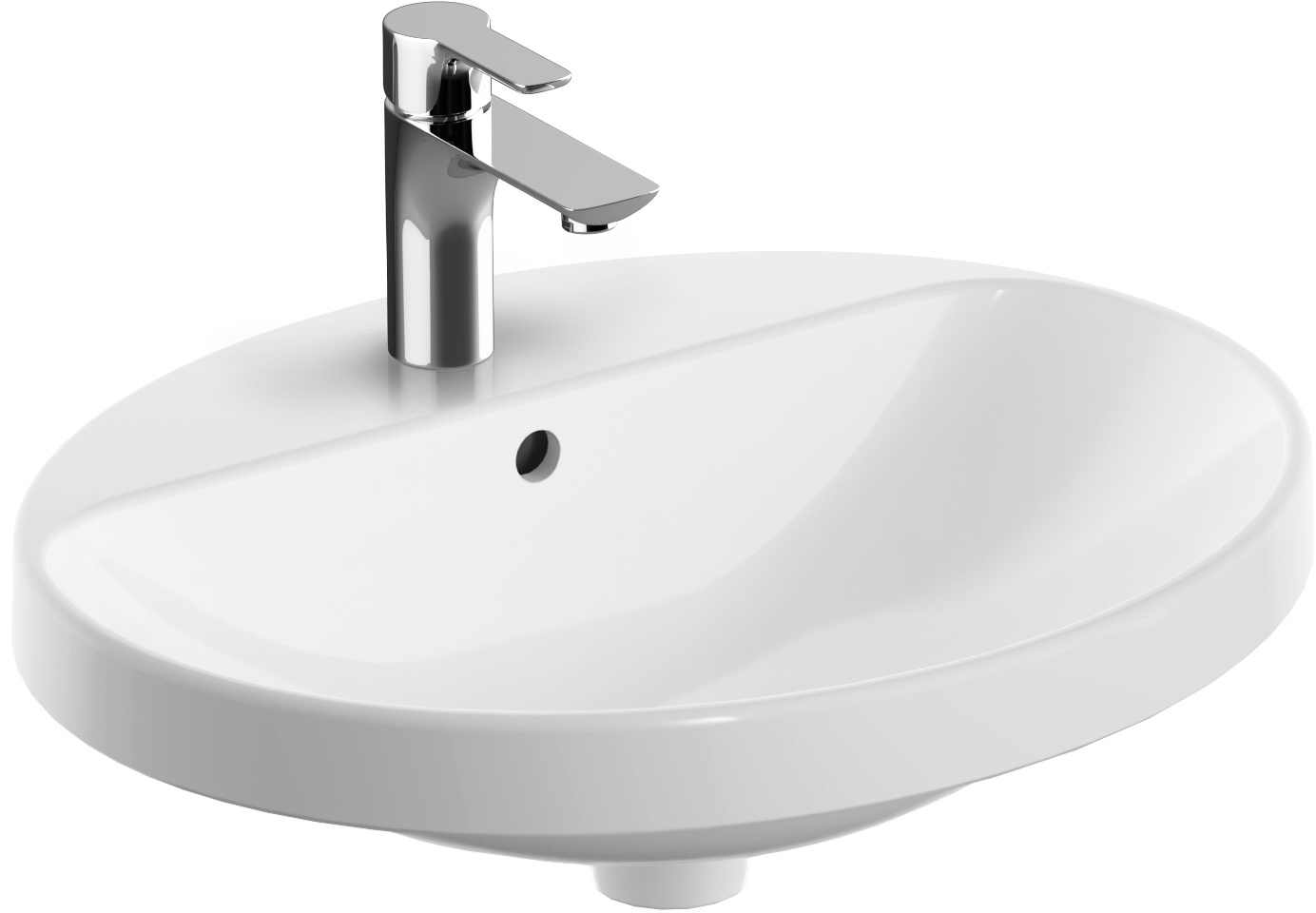 Geberit Variform lavabo 55x45 cm oval empotrado blanco 500.721.01.2