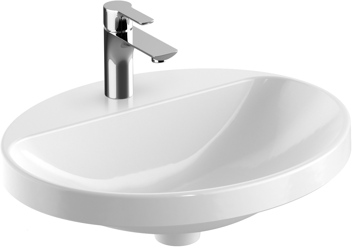 Geberit Variform lavabo 55x45 cm oval empotrado blanco 500.722.00.2