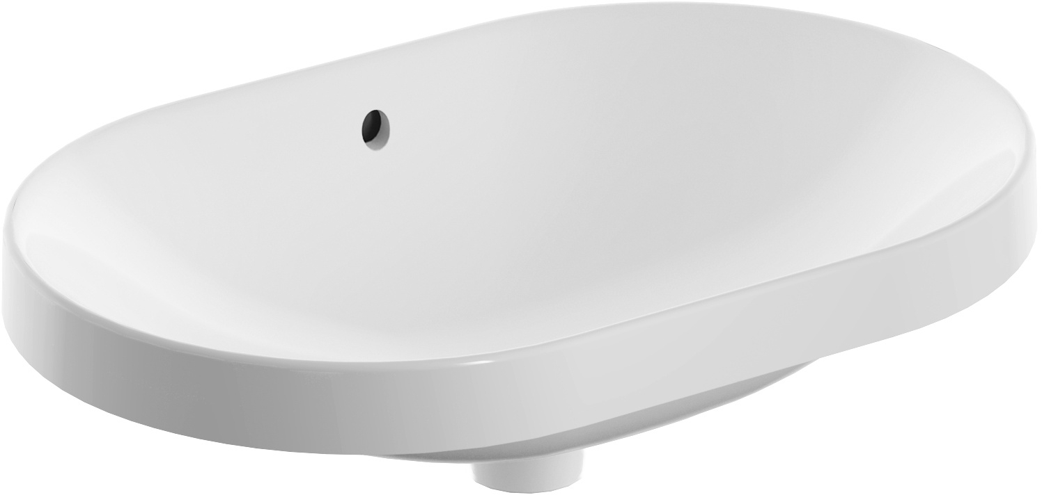 Geberit Variform lavabo 60x40 cm oval empotrado blanco 500.728.00.2