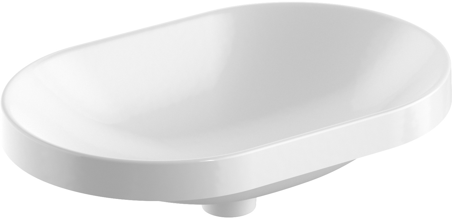 Geberit Variform lavabo 60x40 cm oval empotrado blanco 500.731.00.2