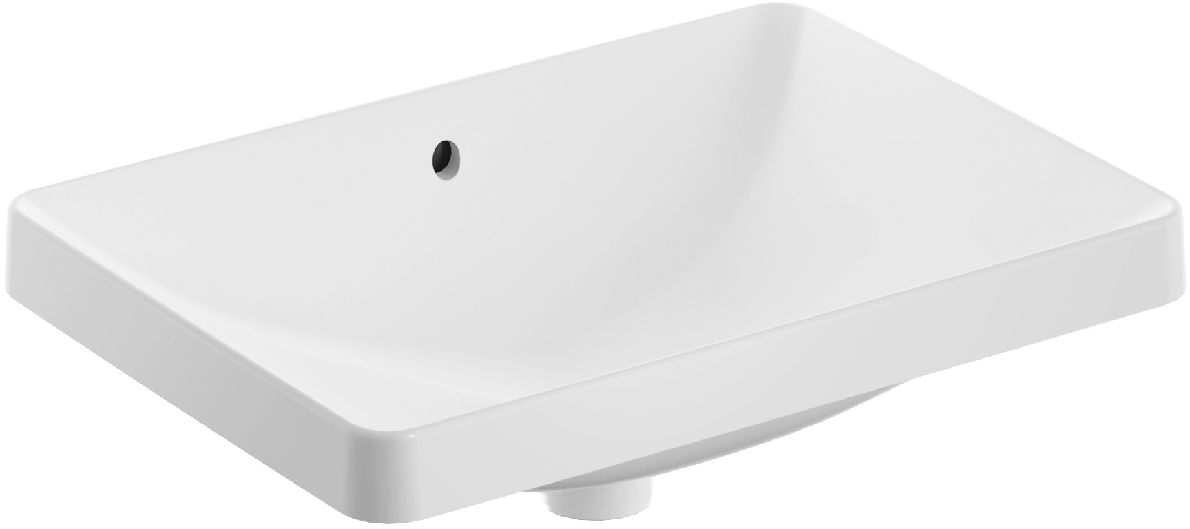 Geberit Variform lavabo 55x40 cm rectangular empotrado blanco mate 500.737.00.2