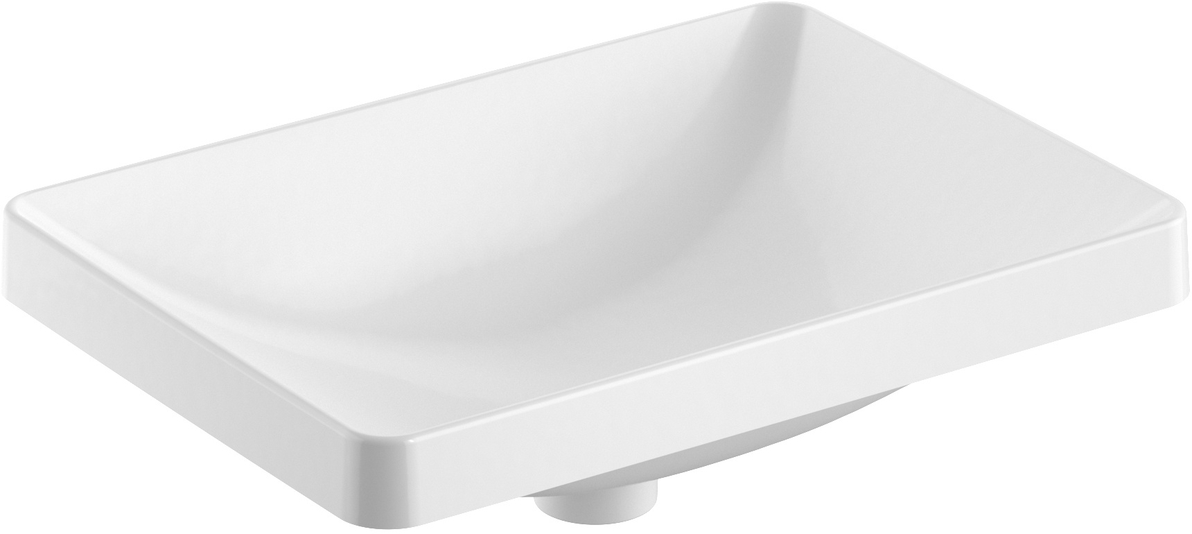 Geberit Variform lavabo 55x40 cm rectangular empotrado blanco 500.738.00.2