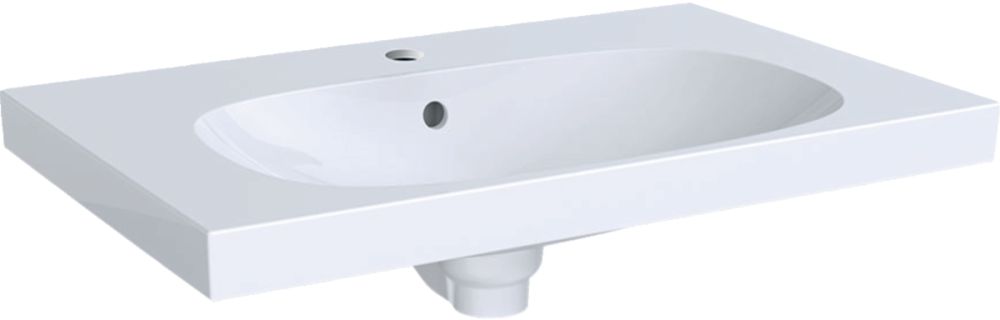 Geberit Acanto lavabo 75x48 cm rectangular para mueble blanco mate 500.622.01.8