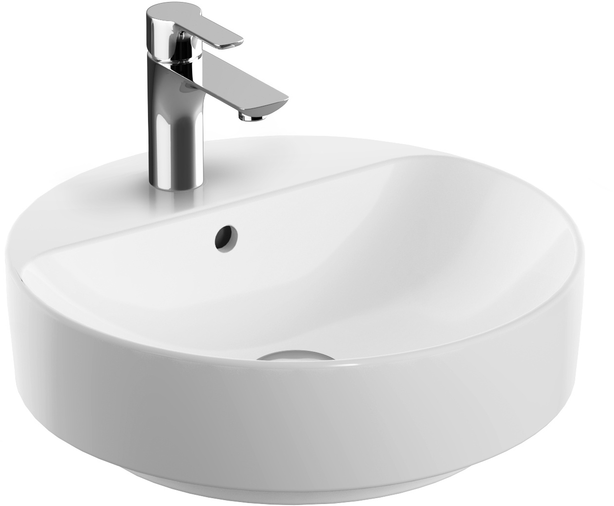 Geberit Variform lavabo 45x45 cm circular sobre encimera blanco 500.769.00.2