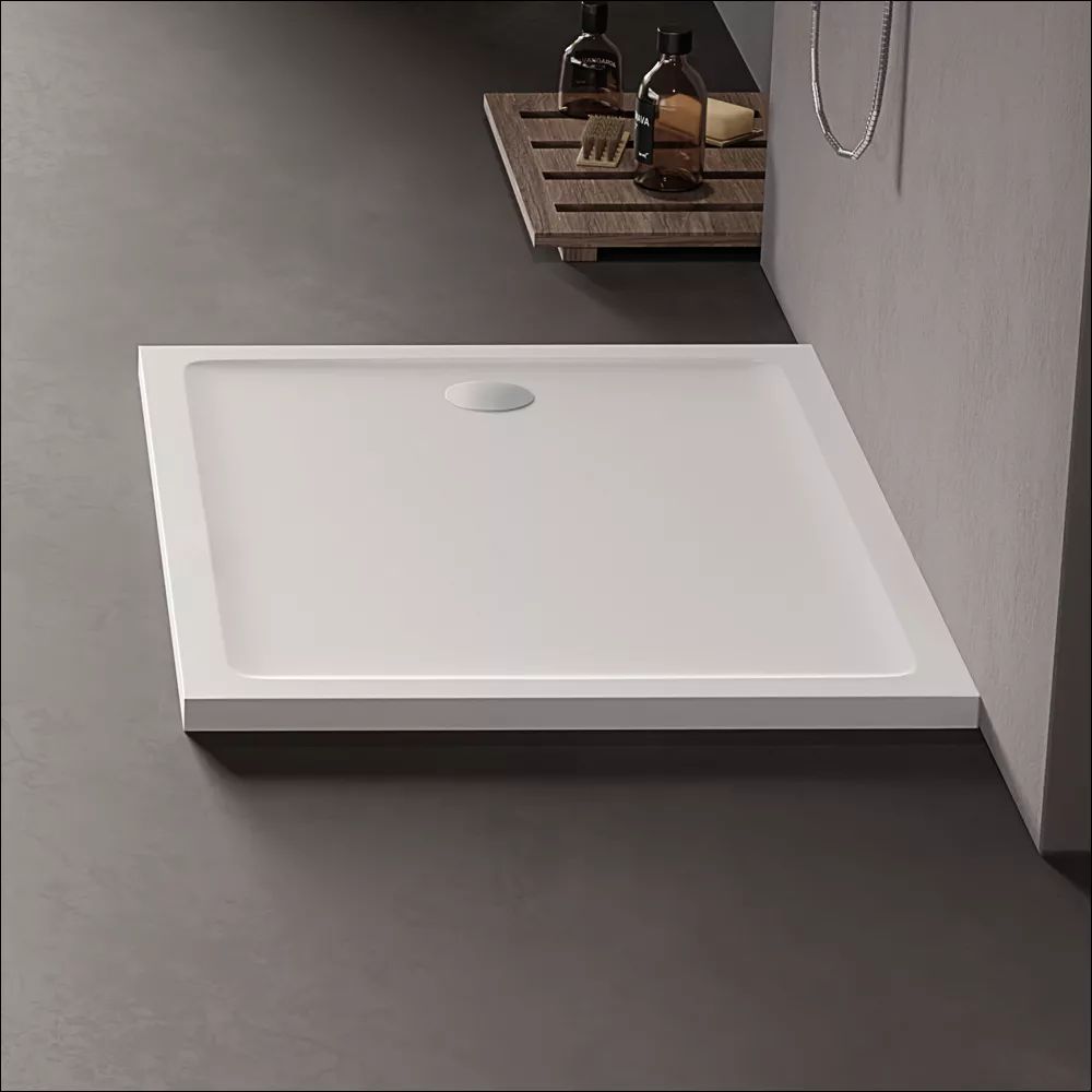 New Trendy Mild plato de ducha 90x80 cm blanco B-0632