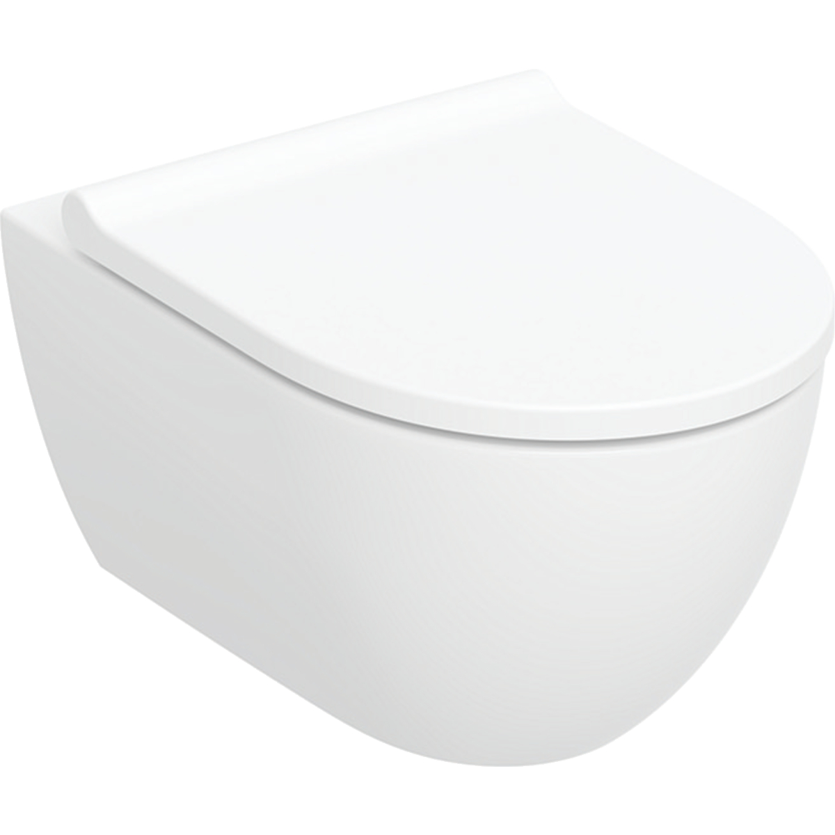 Geberit Acanto taza de inodoro con asiento de cierre suave suspendido sin reborde con descarga de remolino blanco brillante 502.774.00.1