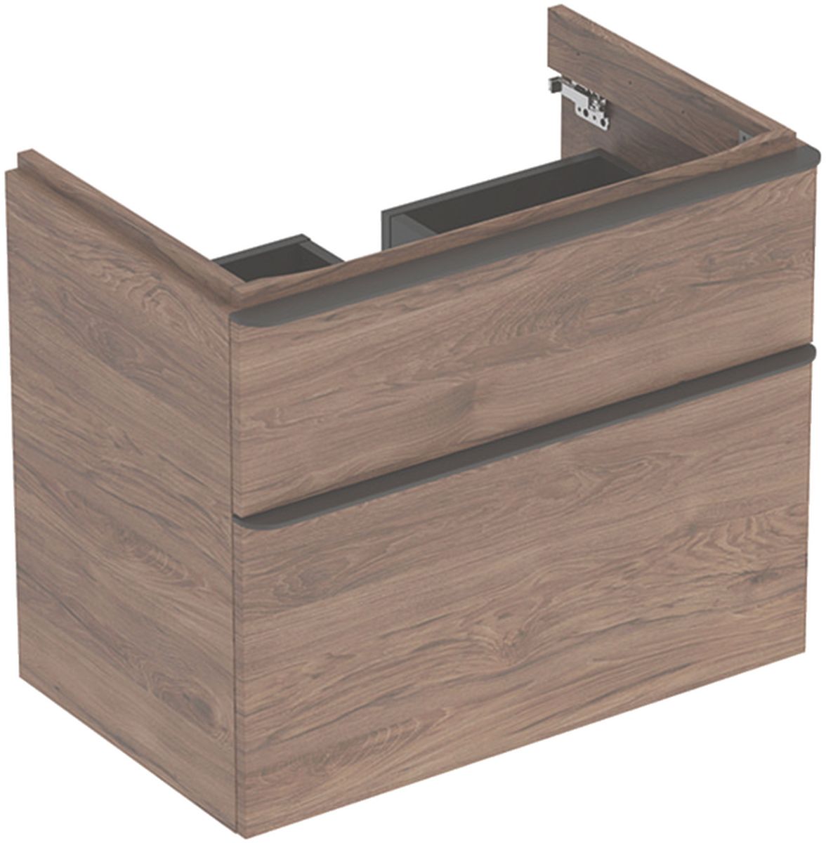 Geberit Smyle Square armario 73.4x47x61.7 cm suspendido, para lavabo nogal 500.353.JR.1