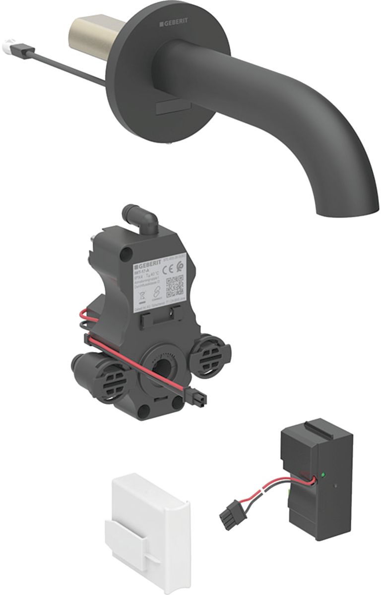 Geberit Piave grifo de lavabo empotrado electrónico negro 116.281.14.1