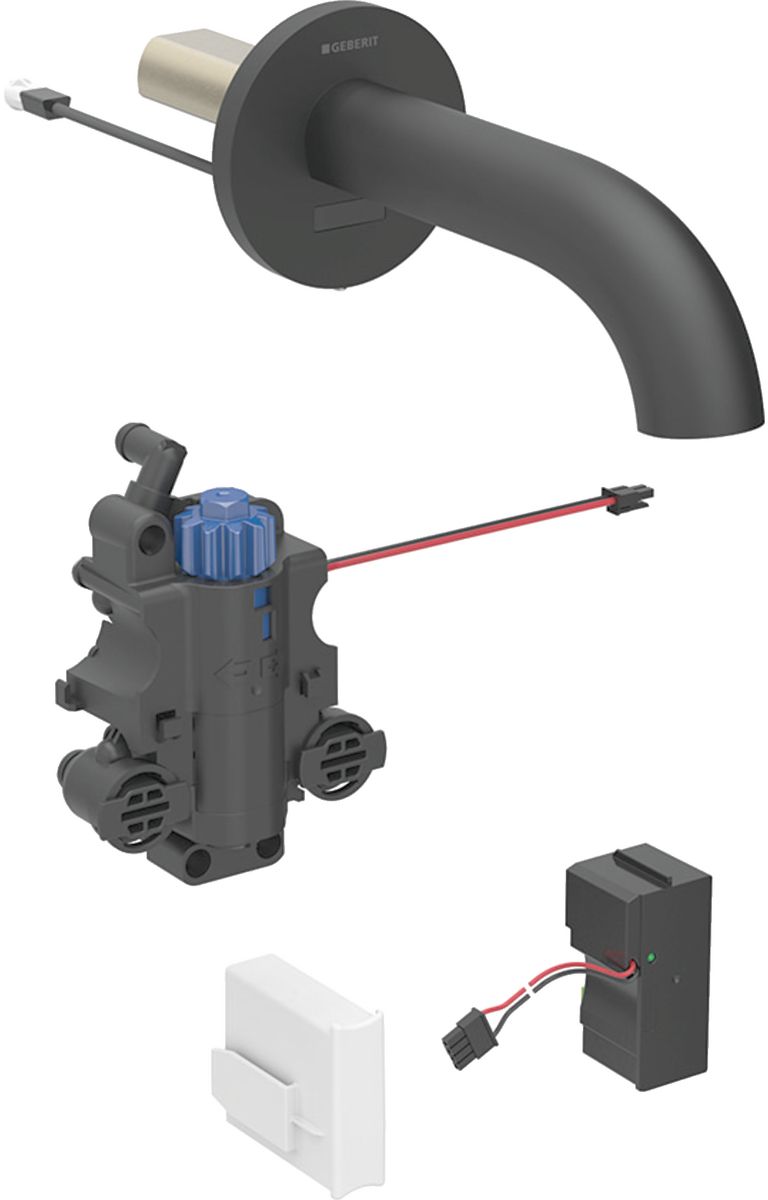 Geberit Piave grifo para lavabo empotrado con termostato electrónico negro 116.287.14.1