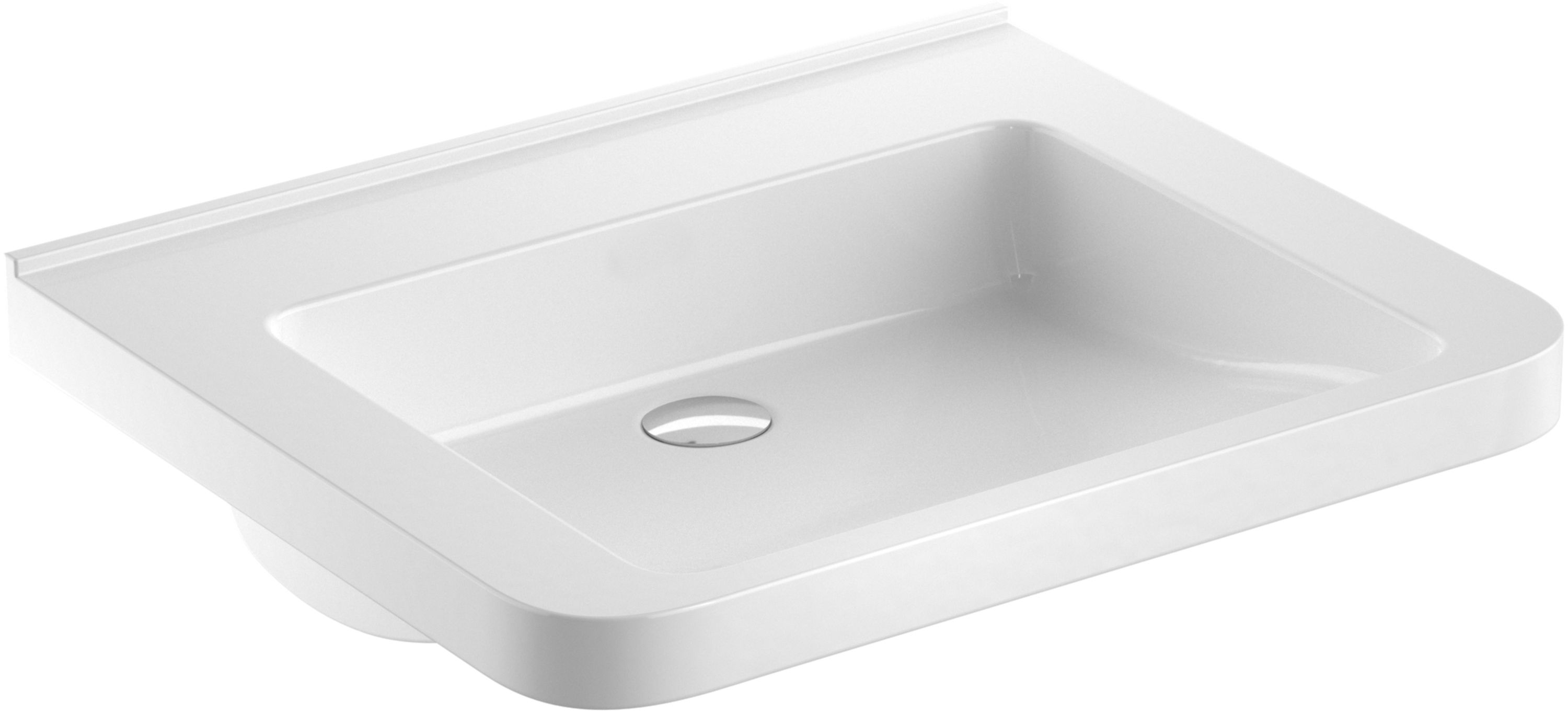Geberit Selnova Comfort Square lavabo 65x55 cm rectangular clásico para discapacitados blanco 500.790.01.7