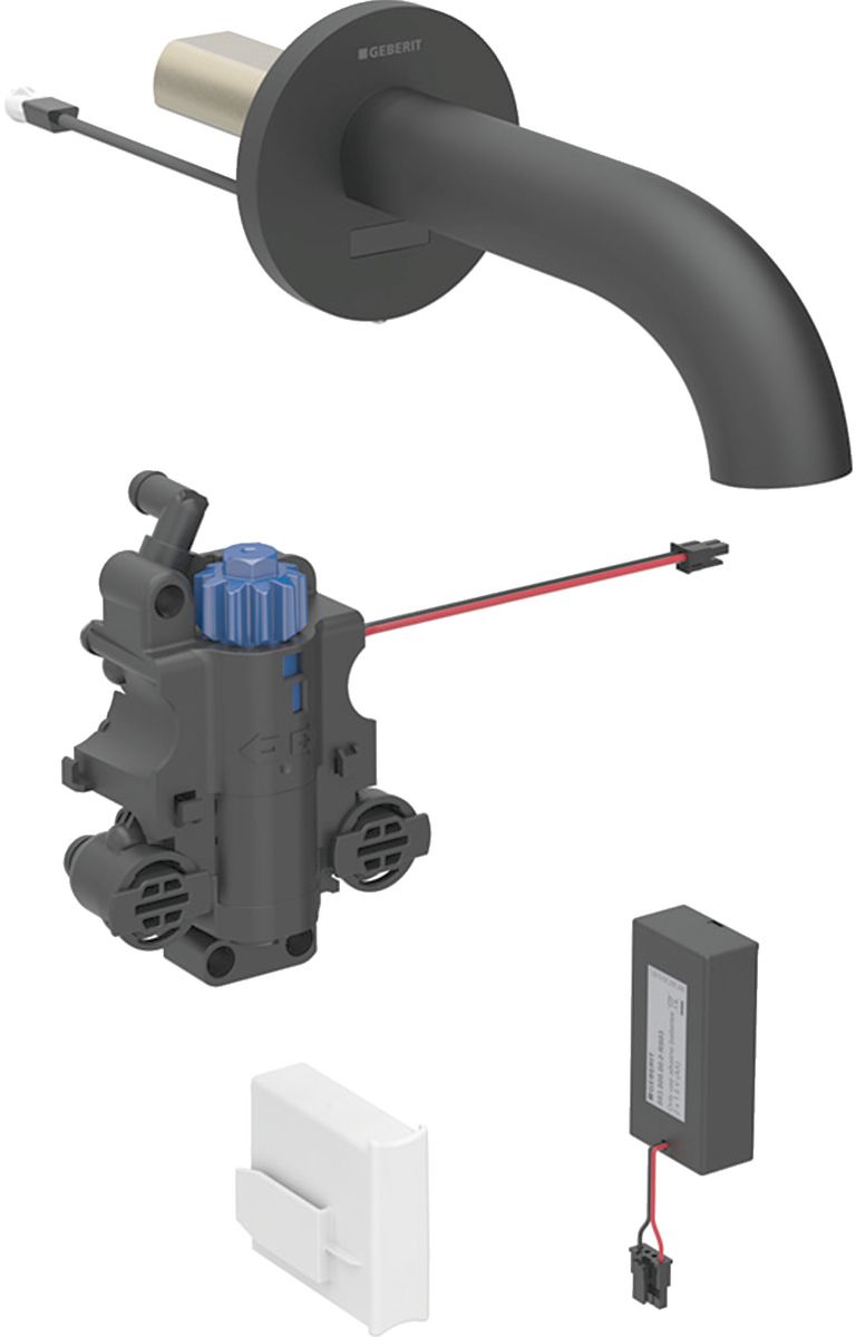 Geberit Piave grifo para lavabo empotrado con termostato electrónico negro 116.288.14.1