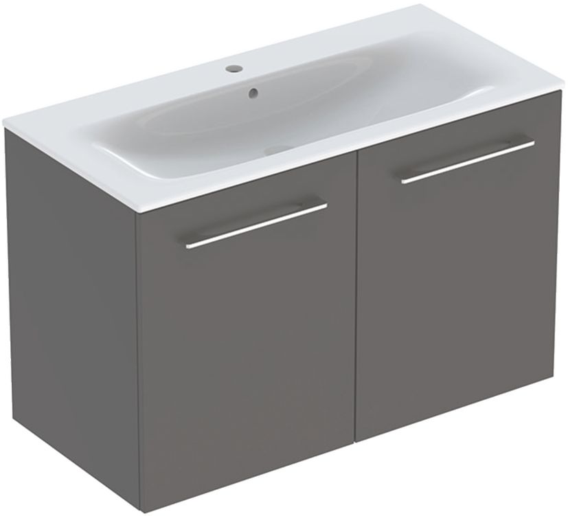 Geberit Selnova Square lavabo con mueble 100 cm grafito 501.261.00.1