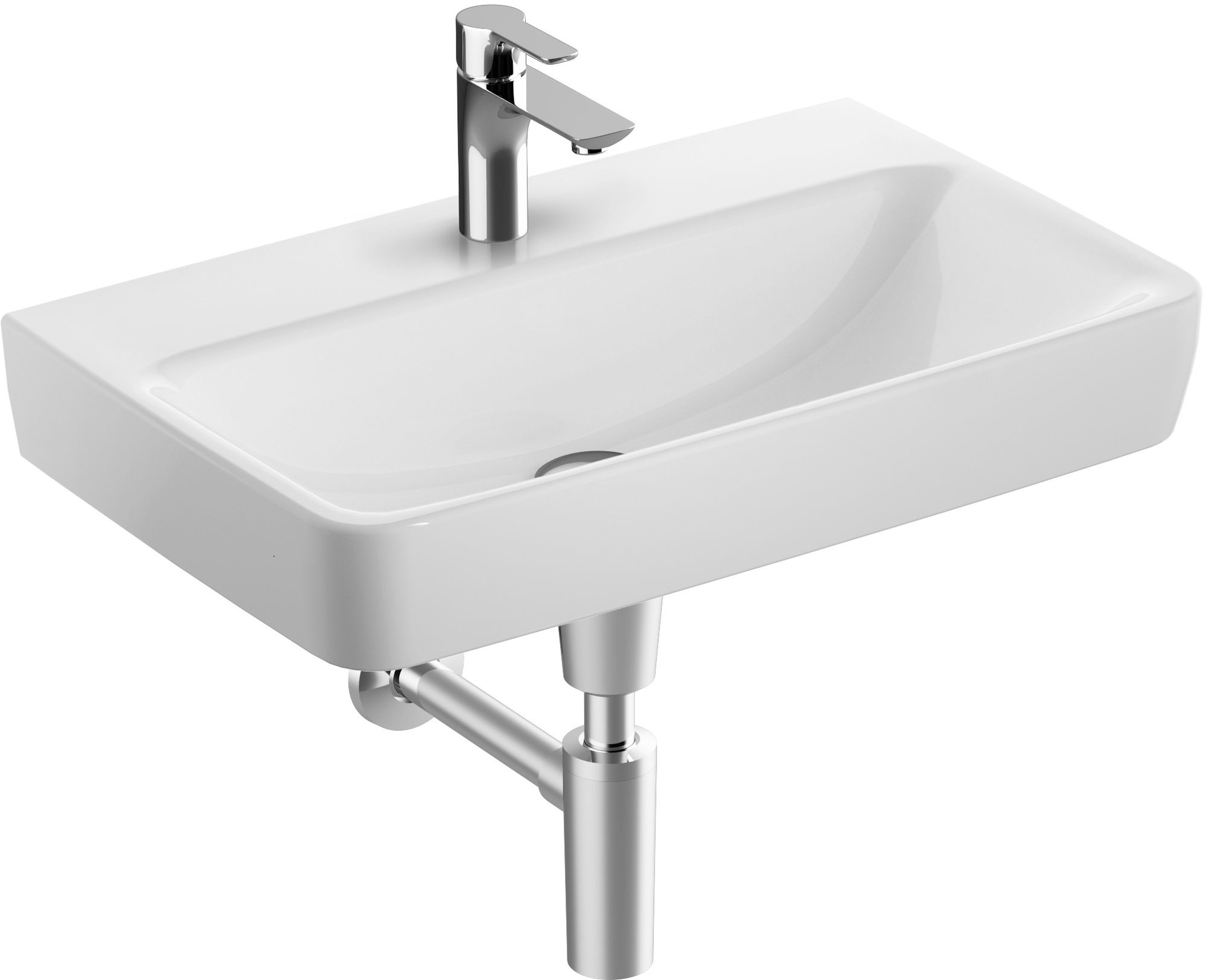 Geberit Selnova Compact lavabo 65x40 cm rectangular clásico-empotrado blanco 501.891.00.7