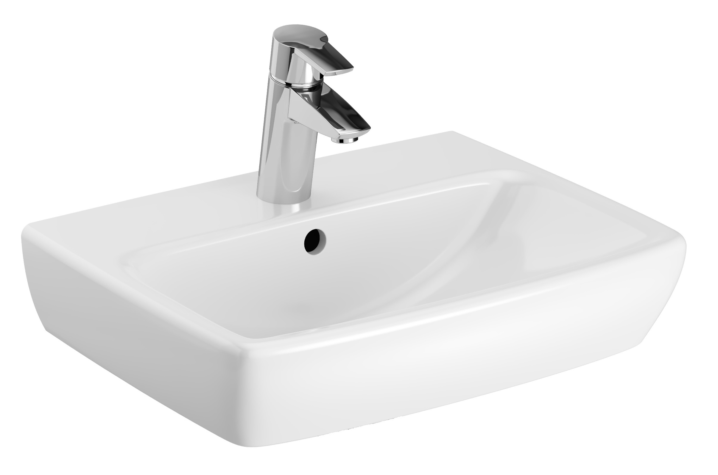 Geberit Selnova Square lavabo 45x35 cm rectangular clásico-sobre encimera blanco 500.322.01.7