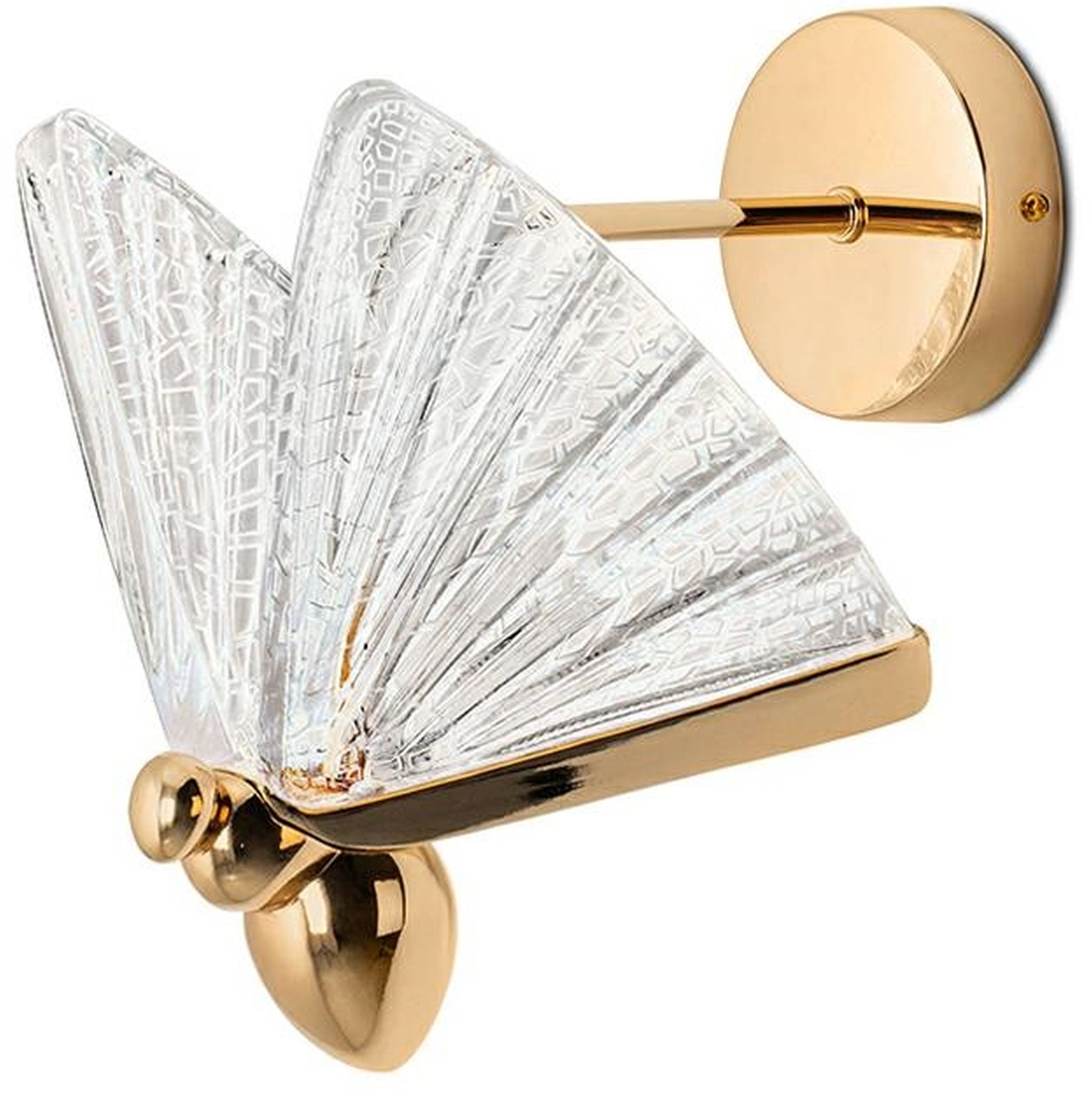 Moosee Butterfly lámpara de pared 1x7 W transparente-oro MSE010100324