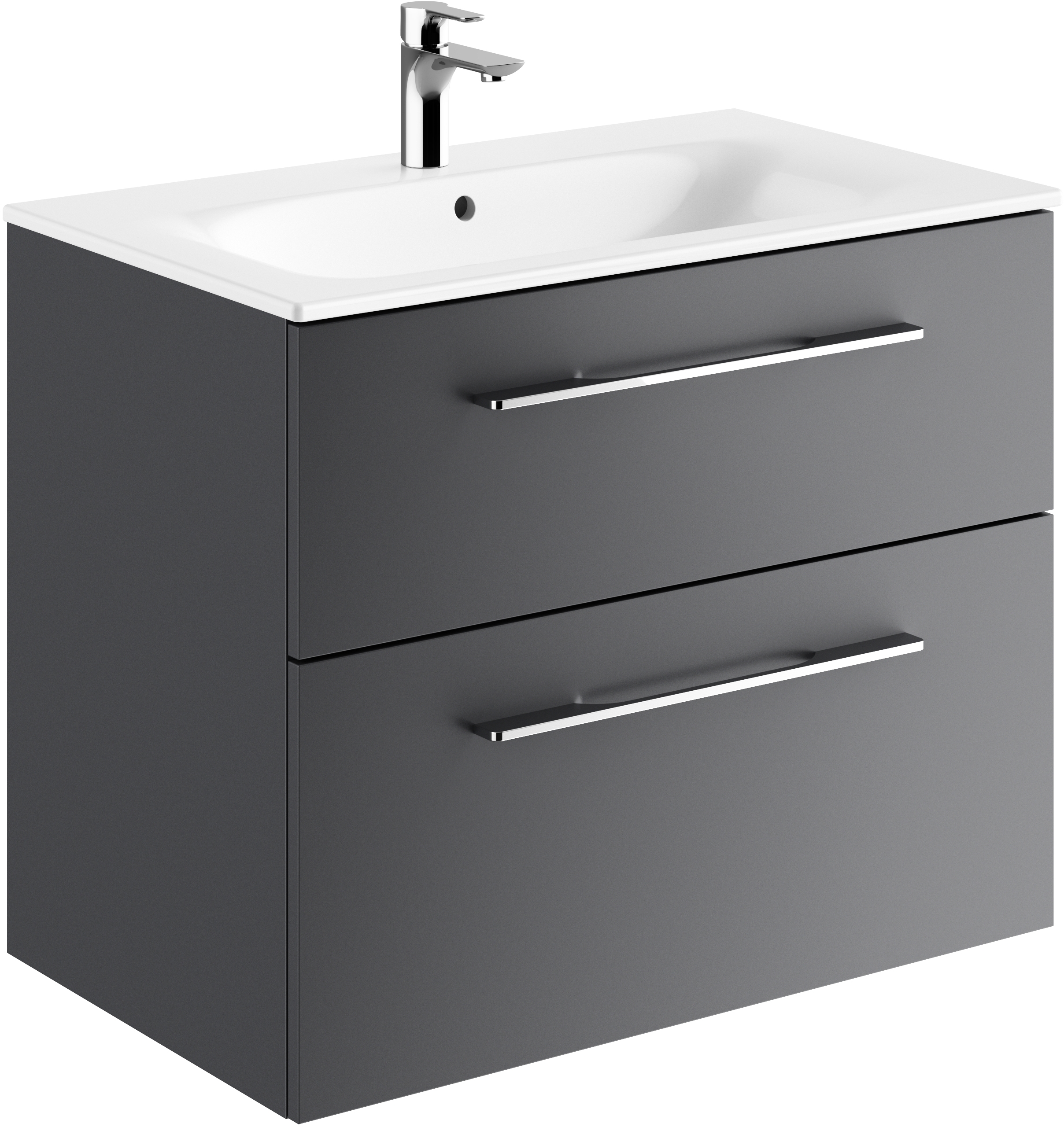 Geberit Selnova Square lavabo con mueble 80 cm gris 501.241.00.1