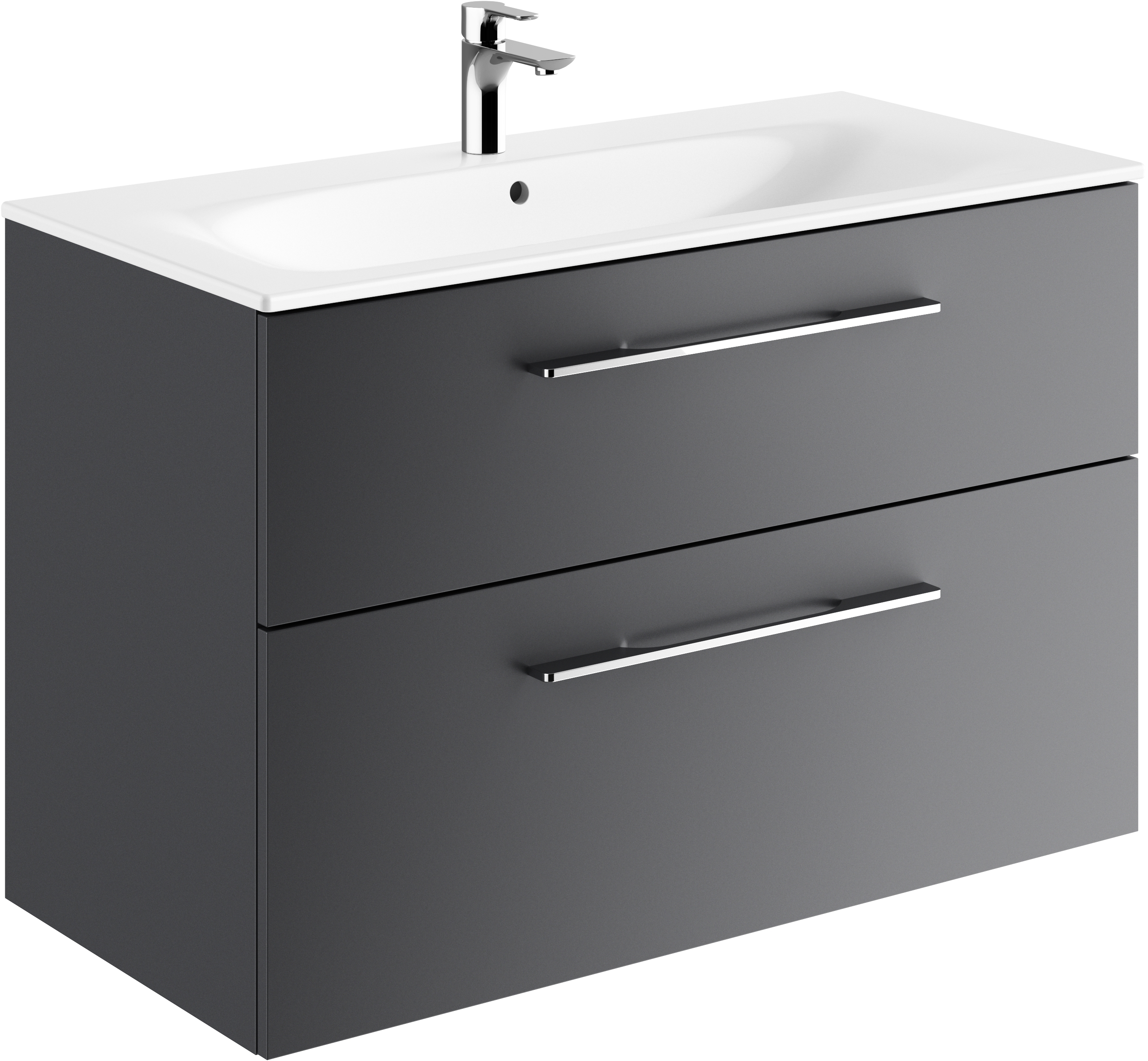 Geberit Selnova Square lavabo con mueble 100 cm grafito 501.245.00.1