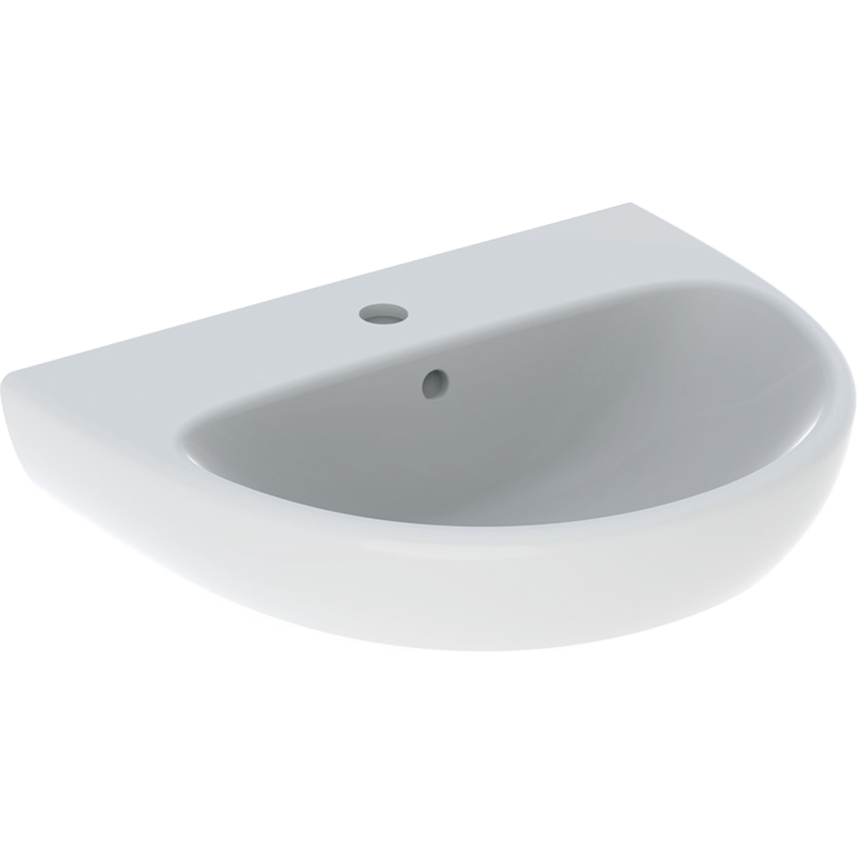 Geberit Selnova lavabo 55x44 cm semicircular clásico blanco 500.315.01.7