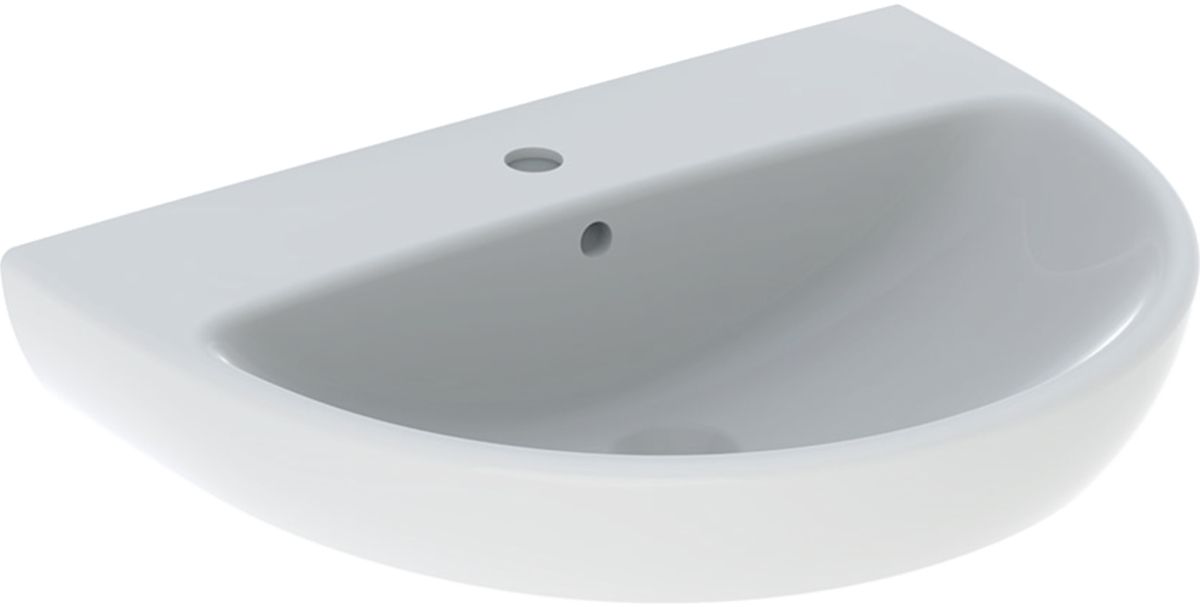 Geberit Selnova lavabo 65x50 cm semicircular clásico blanco 500.297.01.7