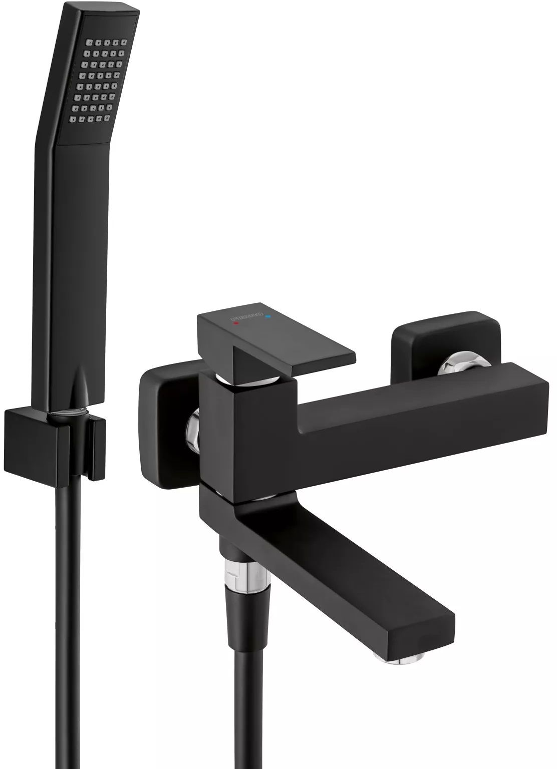 Ferro Zicco grifo de bañera y ducha a pared negro BZI11RBL