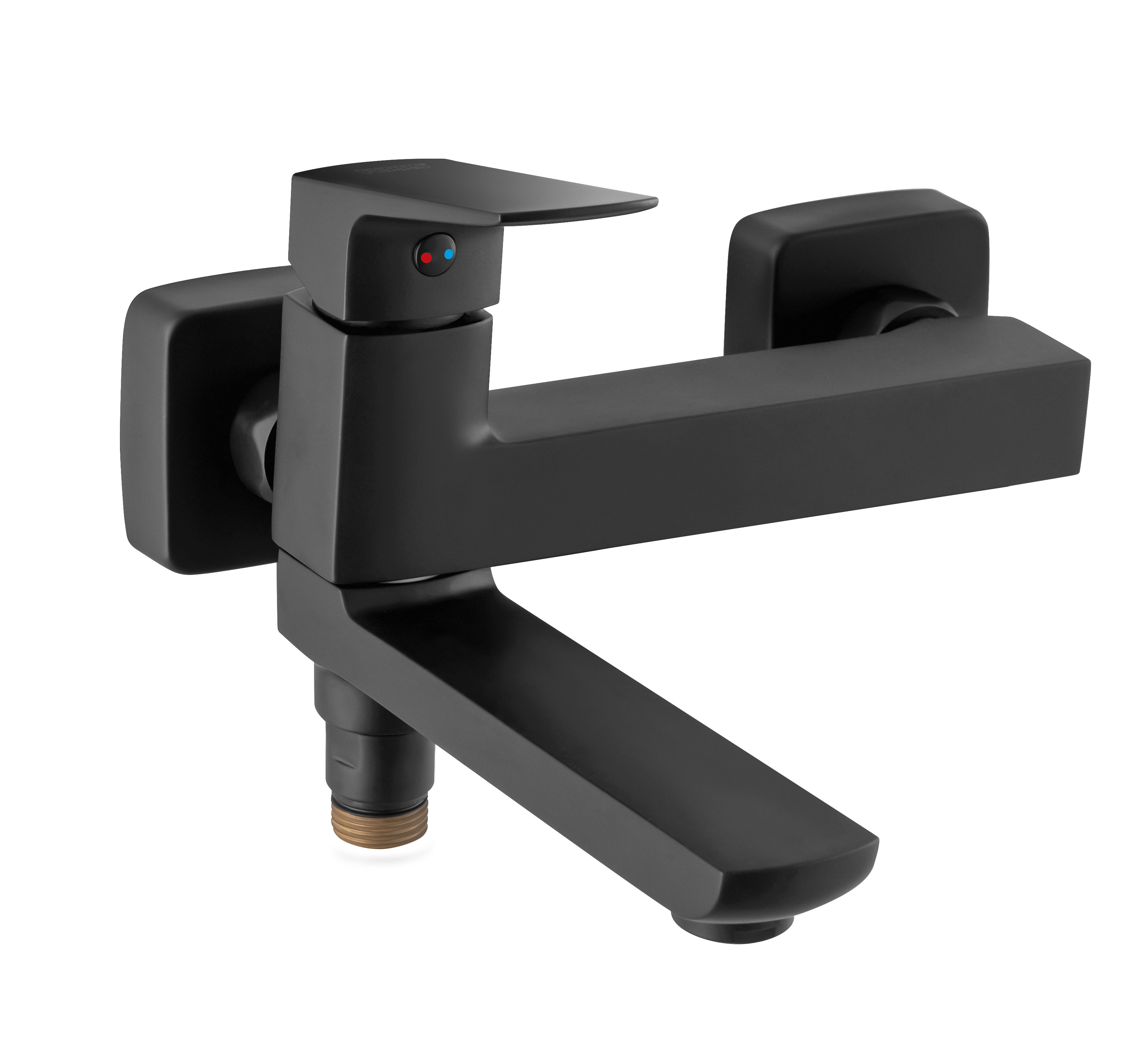 Ferro Vitto VerdeLine grifo de bañera y ducha a pared negro BVI1RVLBL
