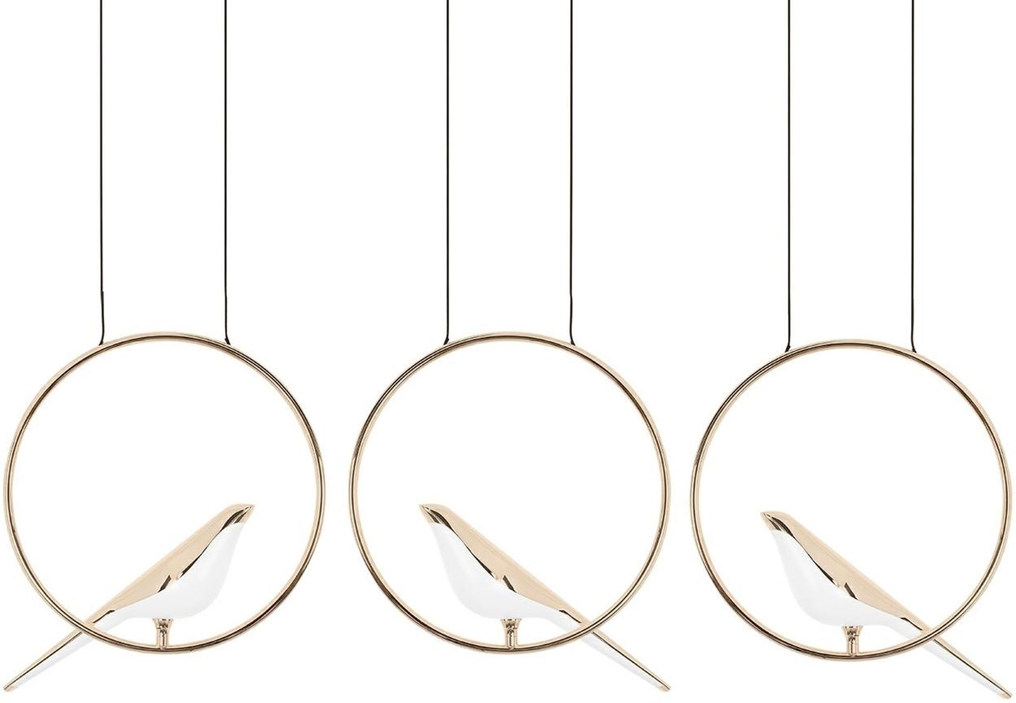 Moosee Bird lámpara colgante 3x24 W blanco-oro MSE010100295