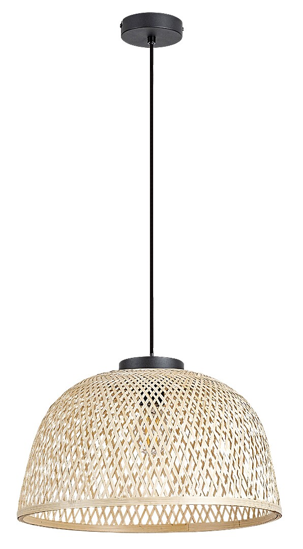 Rabalux Rattan lámpara colgante 1x25 W negro-ratán 72025