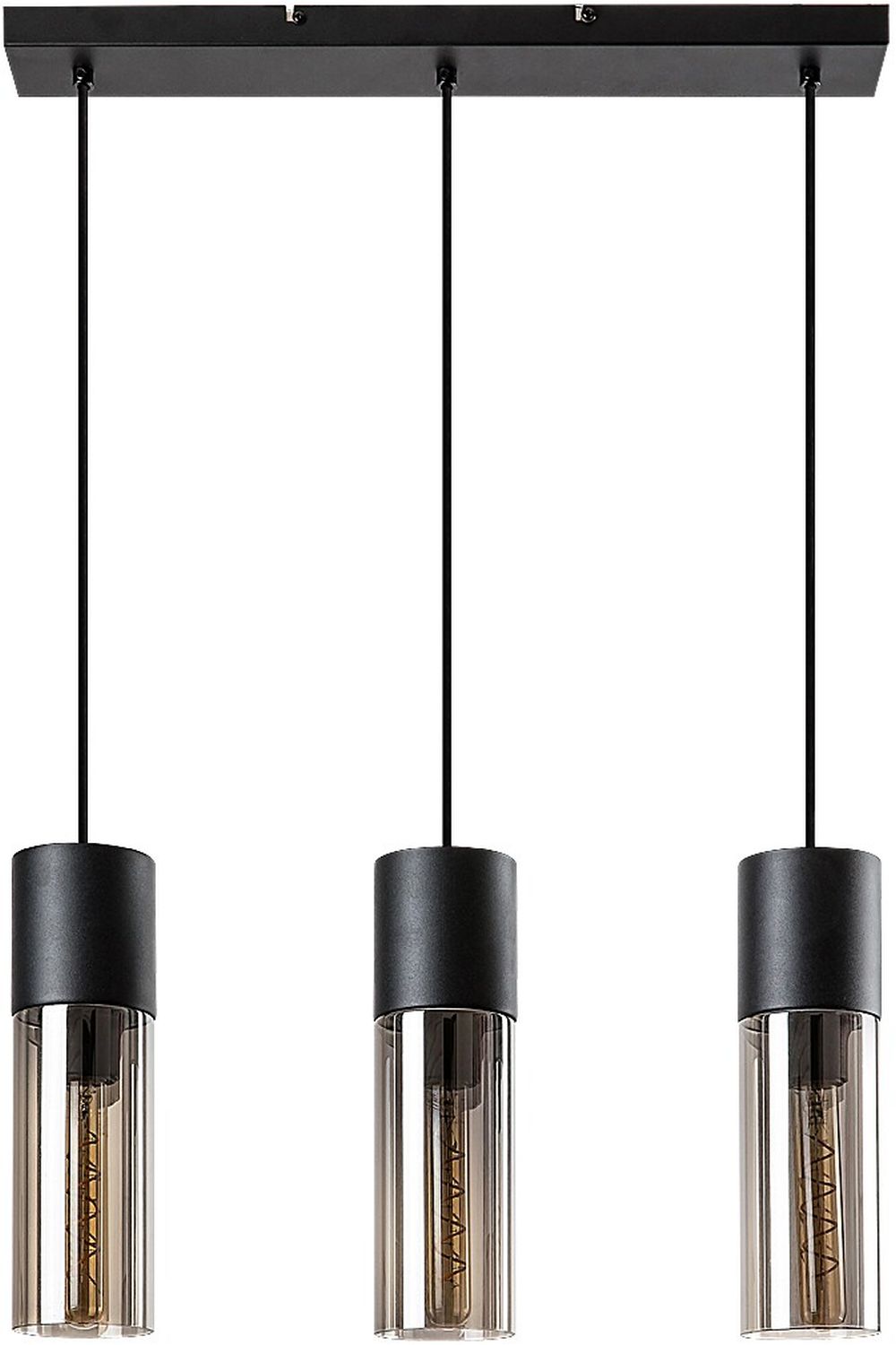 Rabalux Ronno lámpara colgante 3x25 W negro-humado 72053