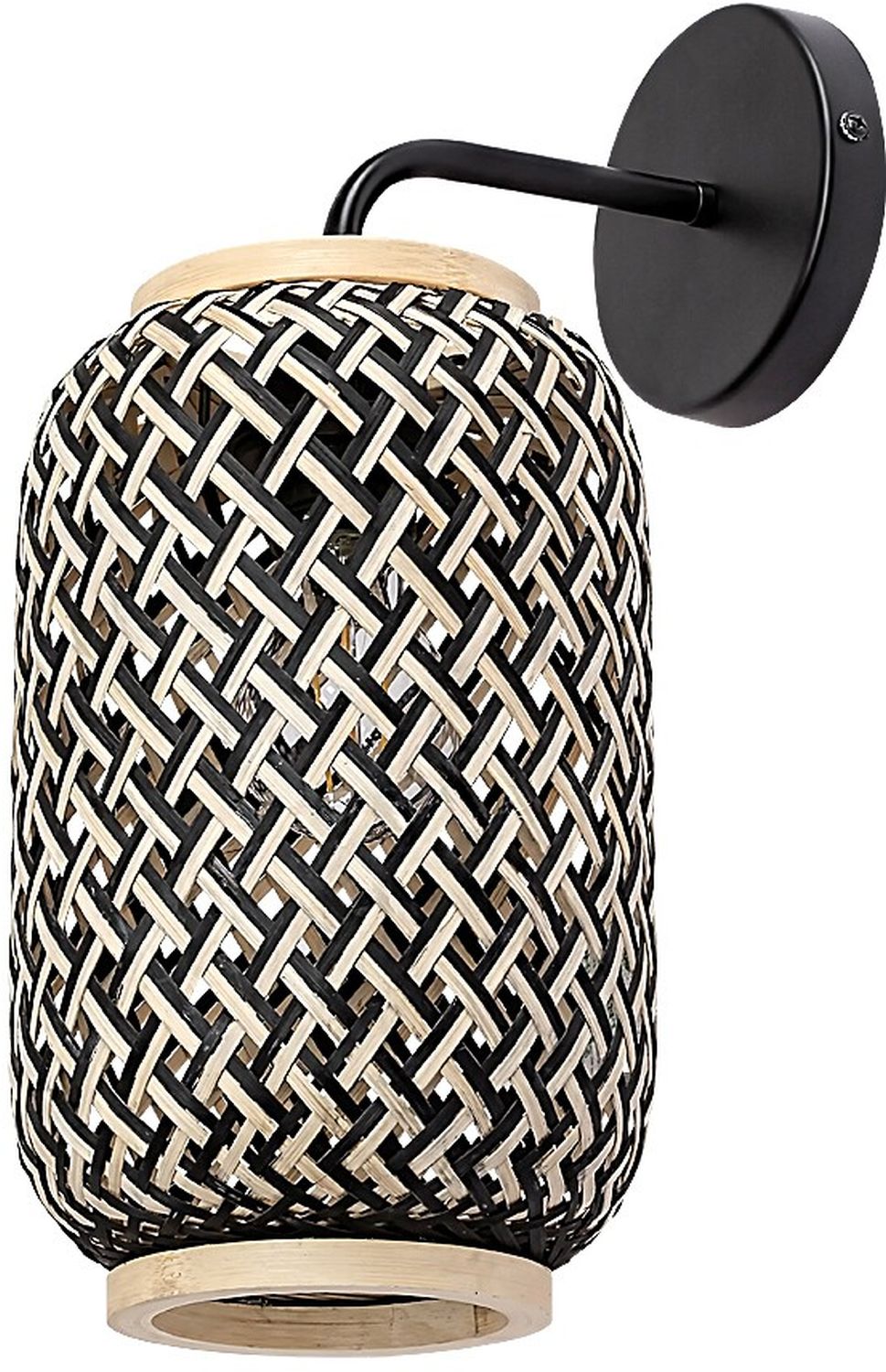Rabalux Adalla kinkiet 1x40W czarny mat/rattan 71091