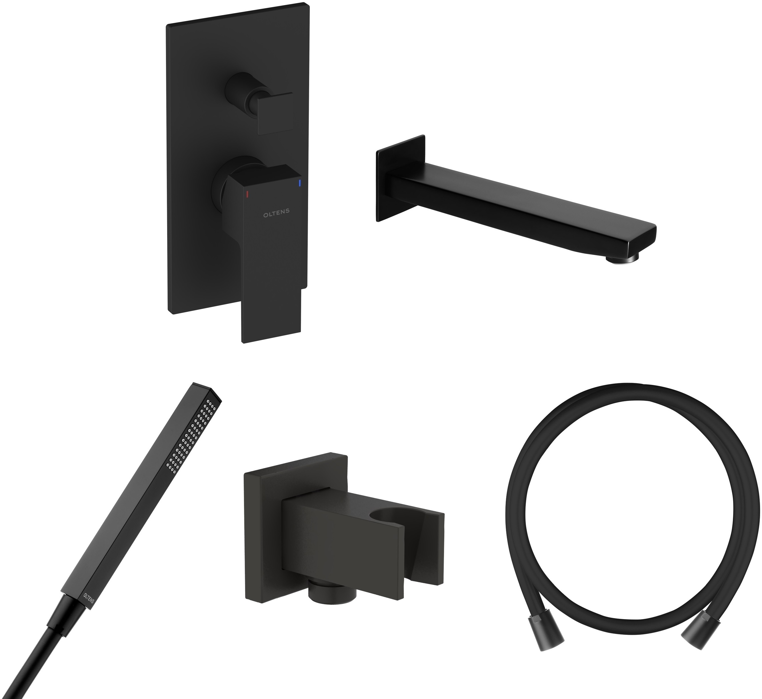 Conjunto grifo de bañera y ducha Oltens Gota 34101300, caño de grifo Oltens Gota 39101300, 39303300, 37103300, 37200300