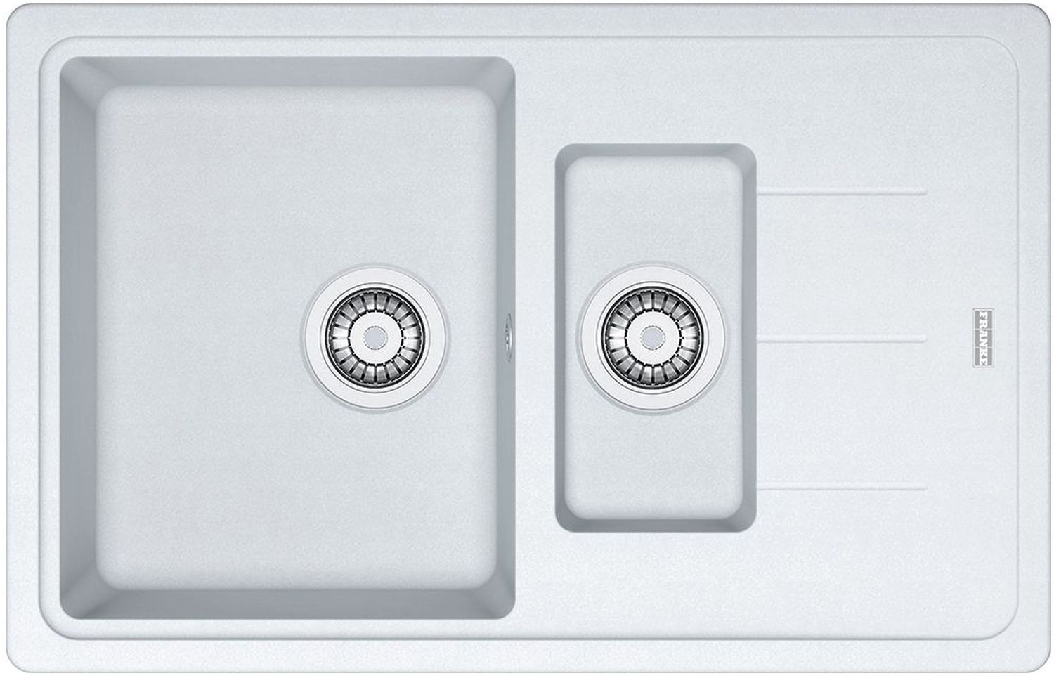 Franke Basis fregadero de granito 78x50 cm blanco 114.0676.283