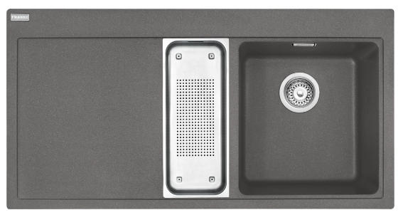 Franke Mythos fregadero de granito 100x51.5 cm gris/grafito/ónix 114.0675.934