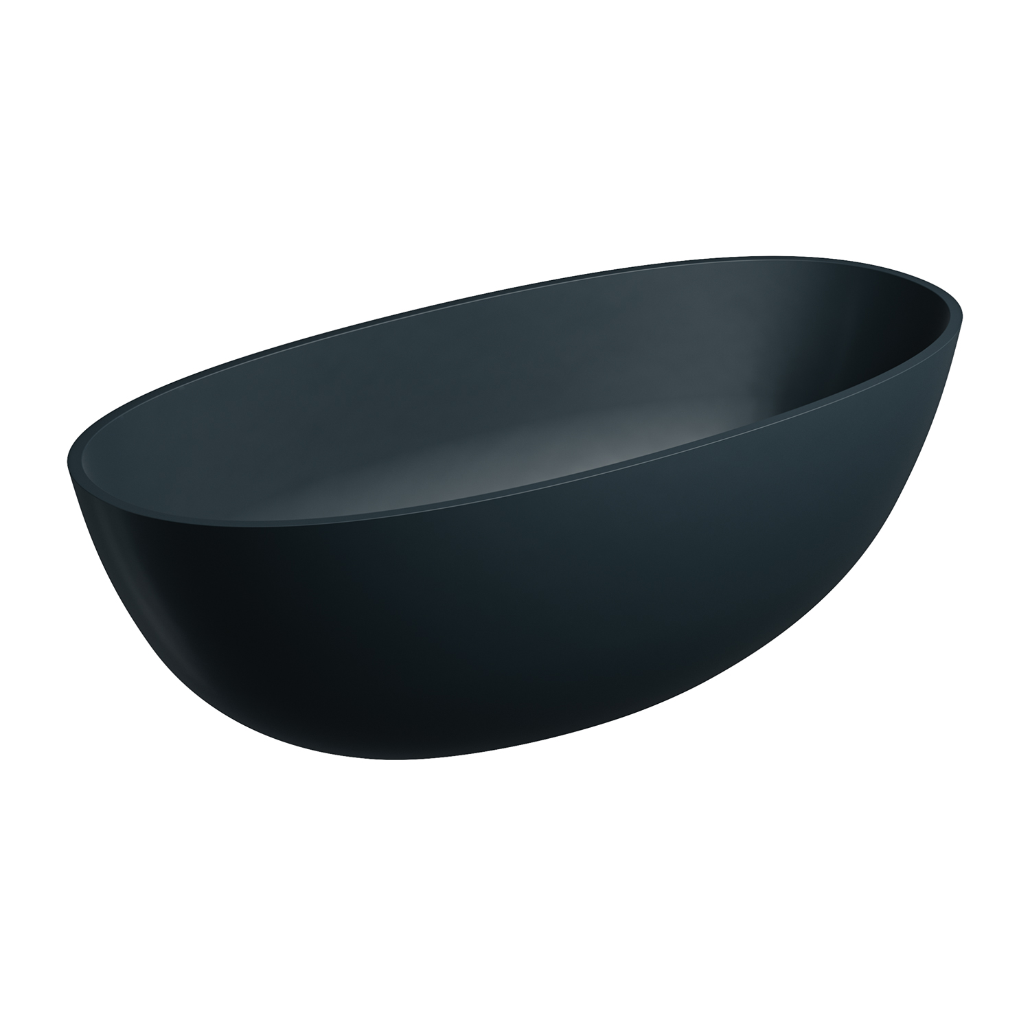 Omnires Shell M+ bañera exenta 160x75 cm oval negro SHELLWWBLV