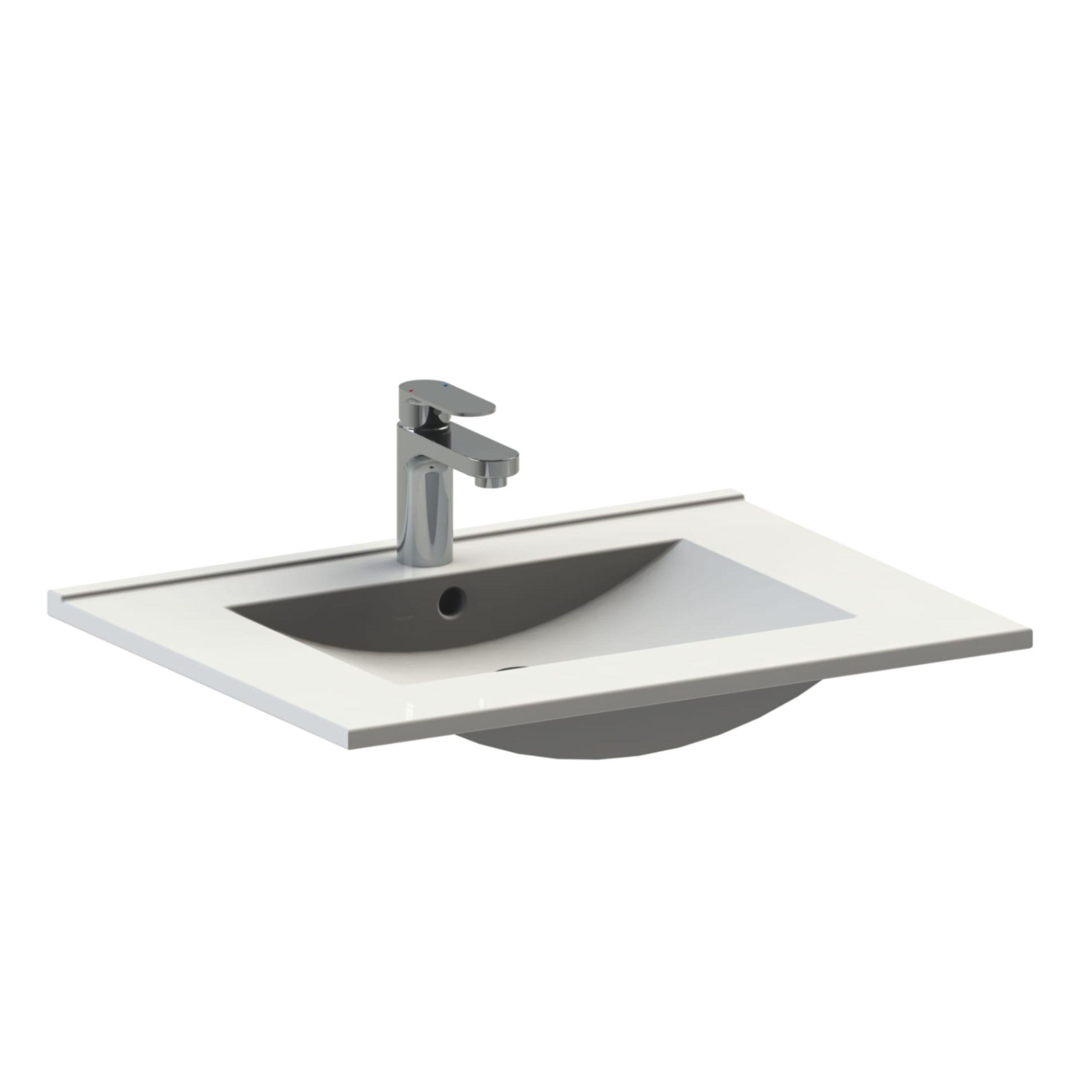 Strama Vigo lavabo 61x47 cm rectangular para mueble blanco 99.01.060