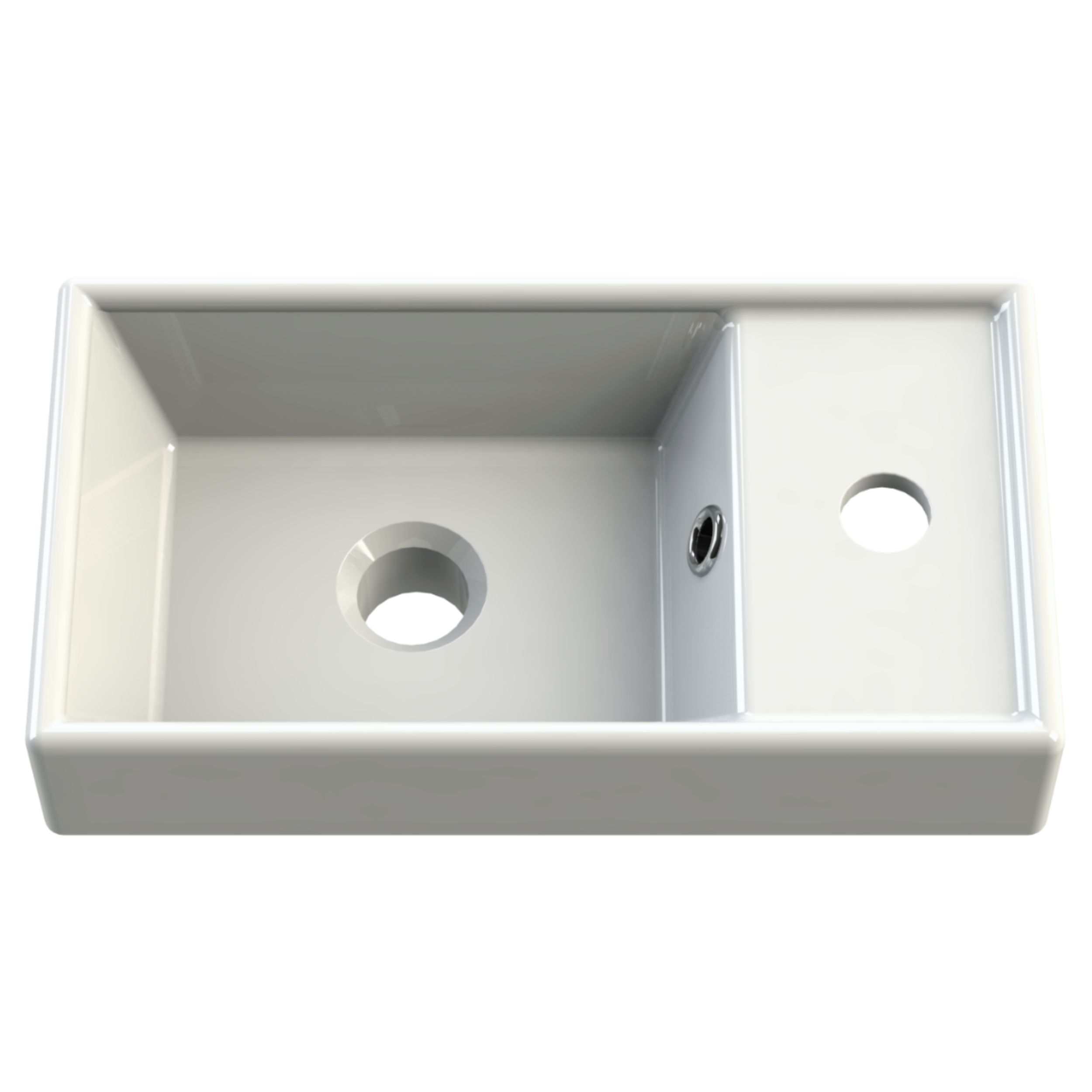 Strama Gizo lavabo 40x22 cm rectangular para mueble-sobre encimera blanco 99.03.040
